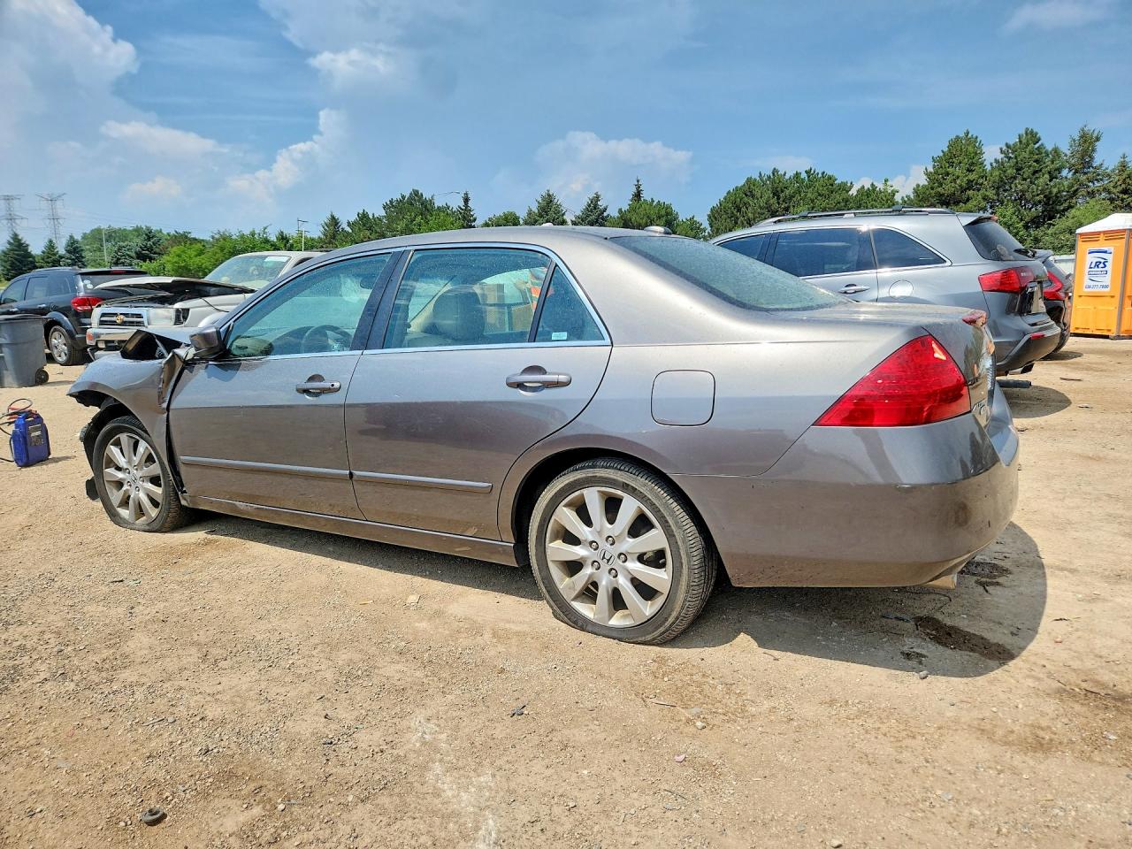 2007 Honda Accord Ex Gray vin: 1HGCM66587A082007
