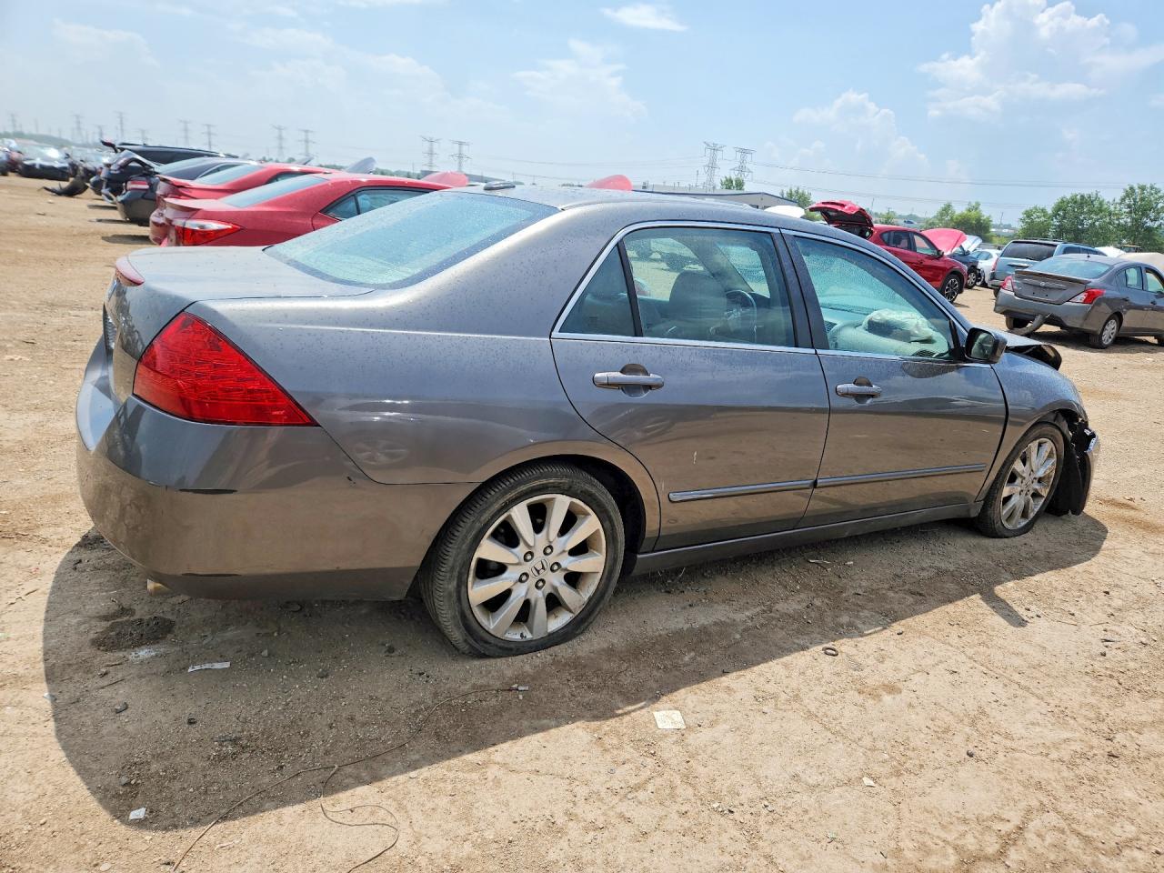 2007 Honda Accord Ex Gray vin: 1HGCM66587A082007