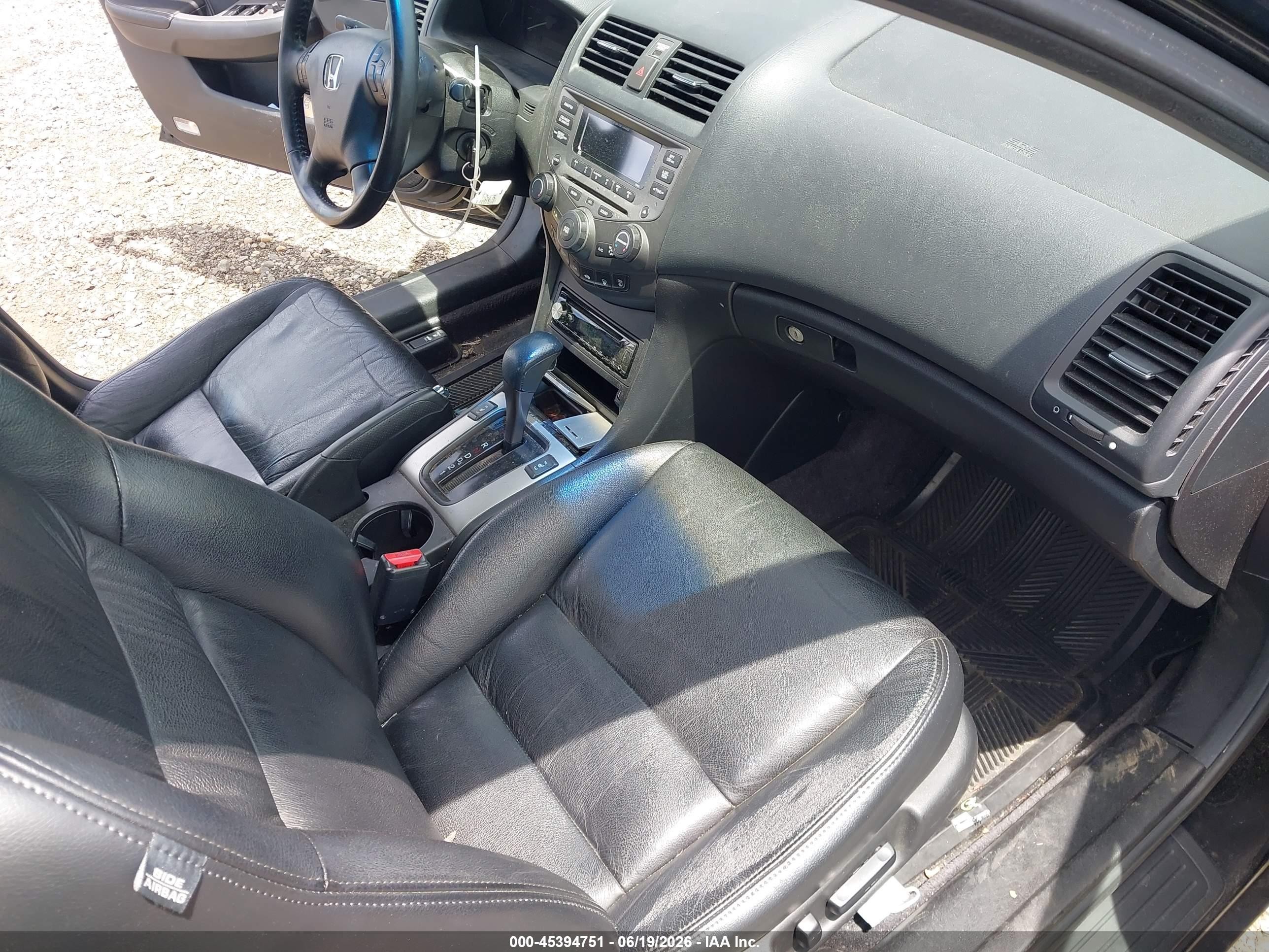 2007 Honda Accord 3.0 Ex Черный vin: 1HGCM66587A093976