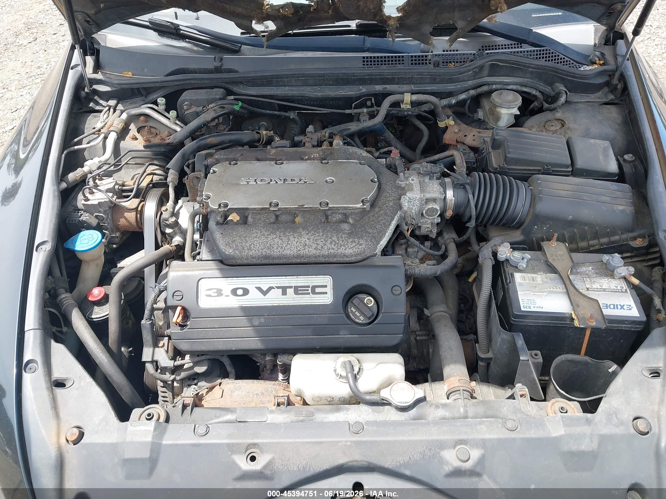 2007 Honda Accord 3.0 Ex Черный vin: 1HGCM66587A093976