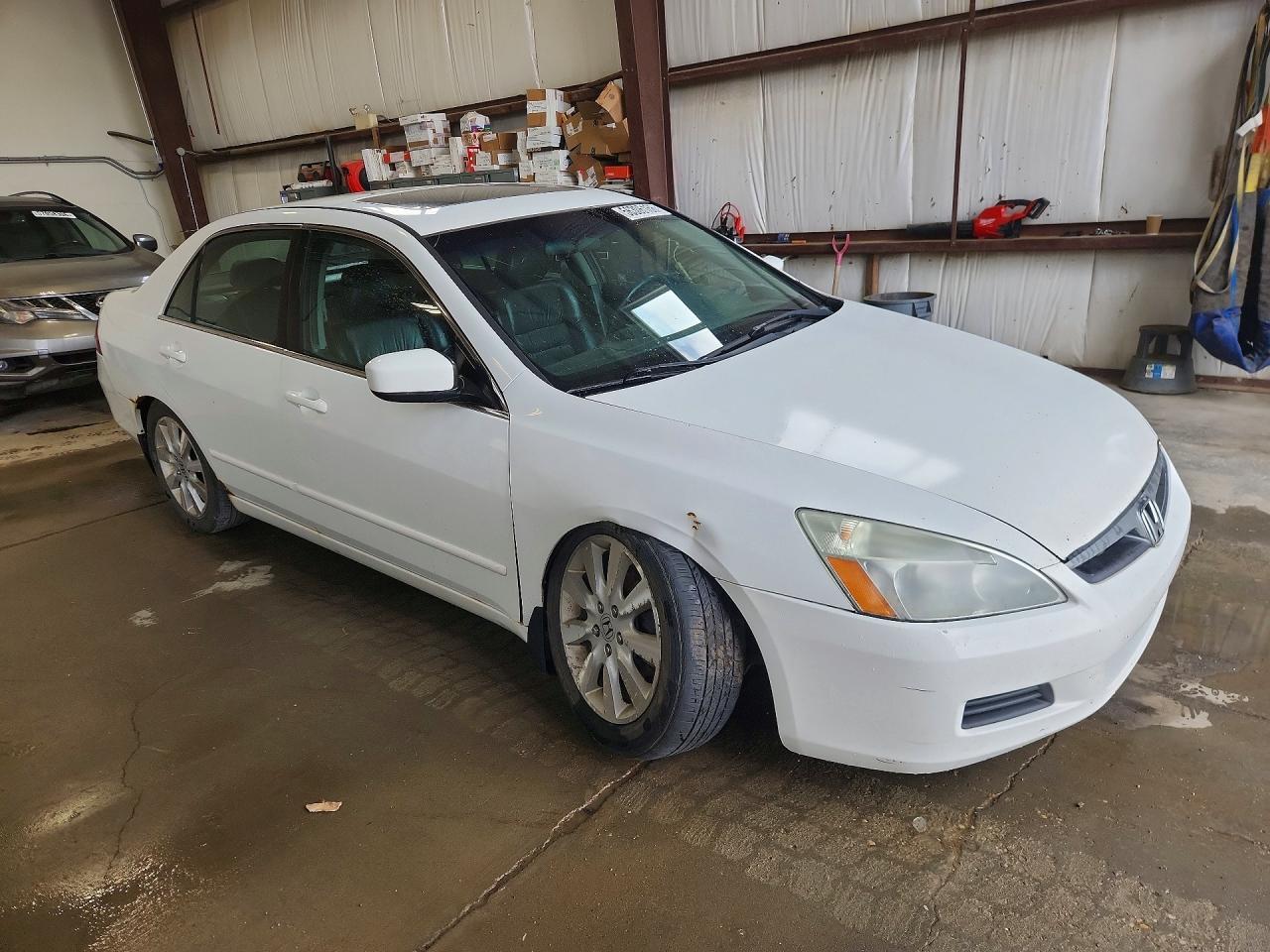 2007 Honda Accord Ex White vin: 1HGCM66587A802437