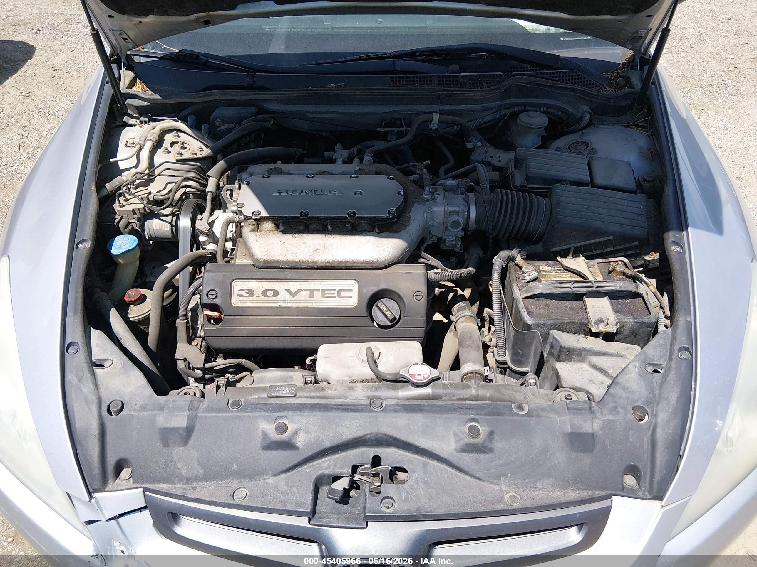 2004 Honda Accord 3.0 Ex Серебряный vin: 1HGCM66594A018912
