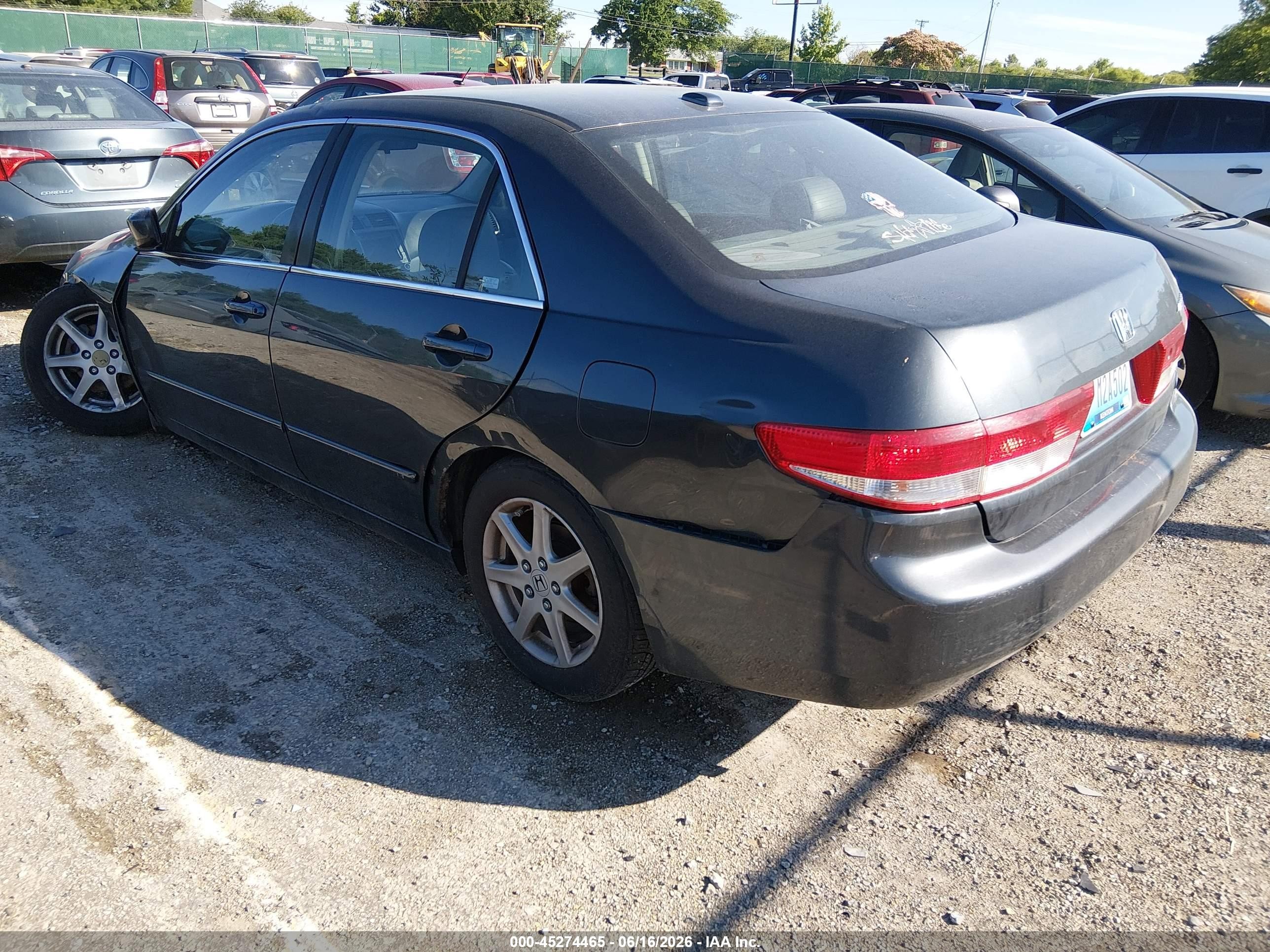2004 Honda Accord 3.0 Ex Gray vin: 1HGCM66594A023740
