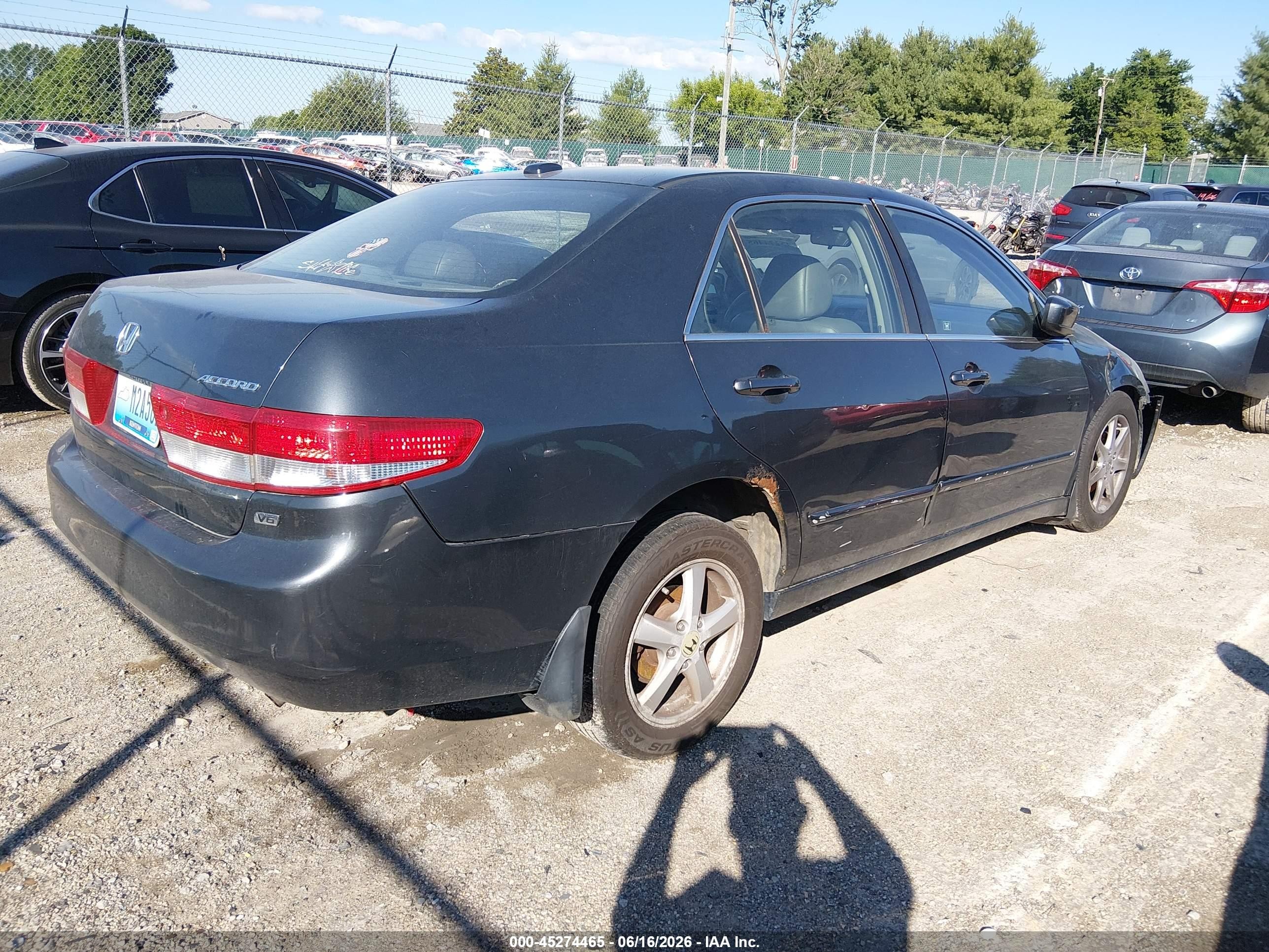 2004 Honda Accord 3.0 Ex Gray vin: 1HGCM66594A023740