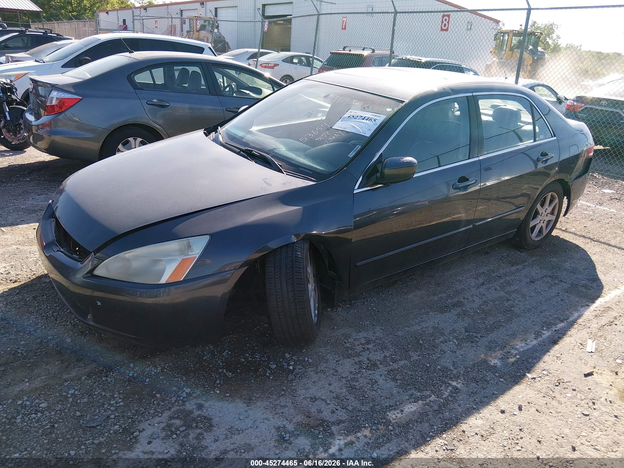 2004 Honda Accord 3.0 Ex Gray vin: 1HGCM66594A023740