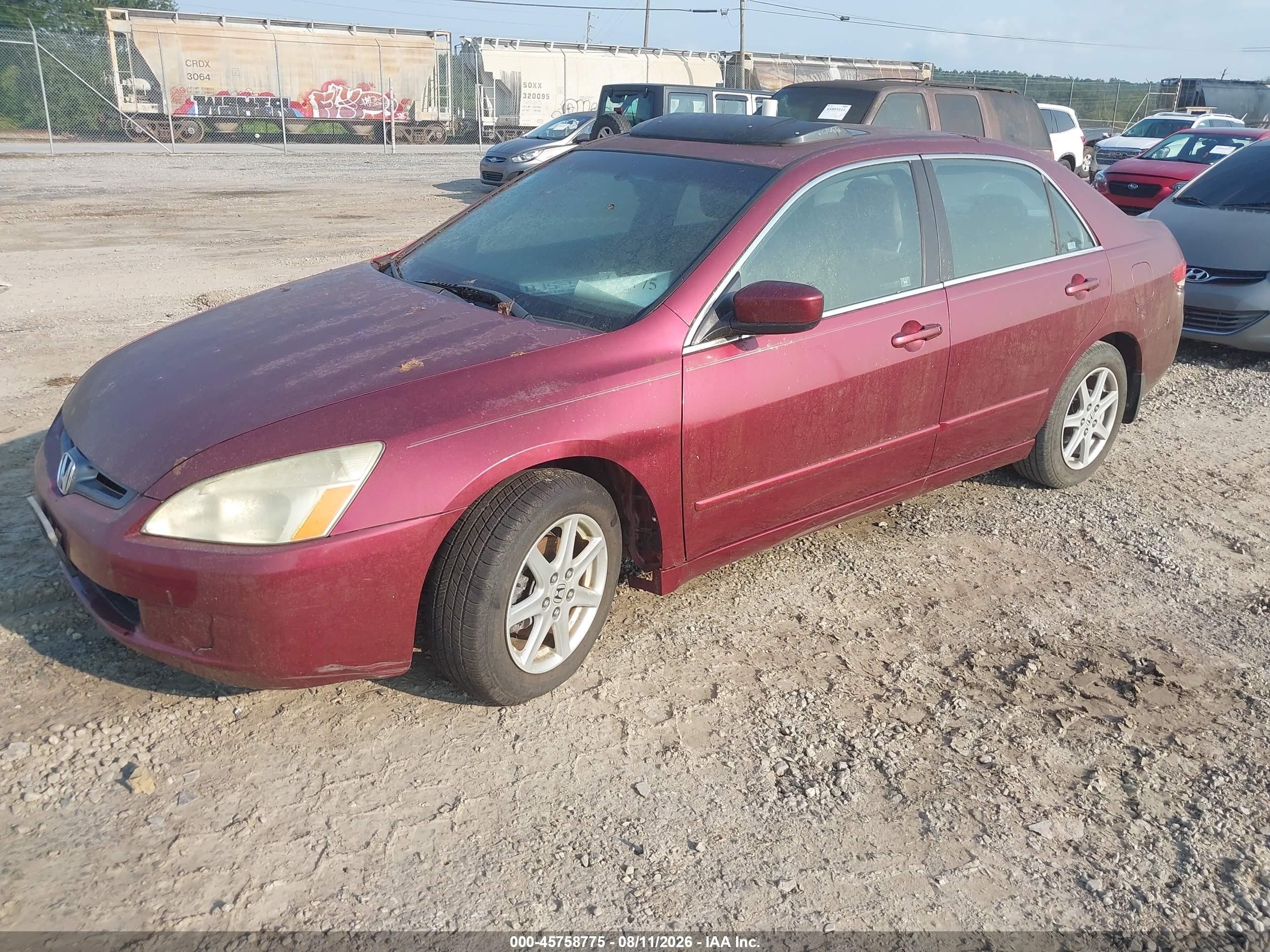 2004 Honda Accord 3.0 Ex Red vin: 1HGCM66594A041719