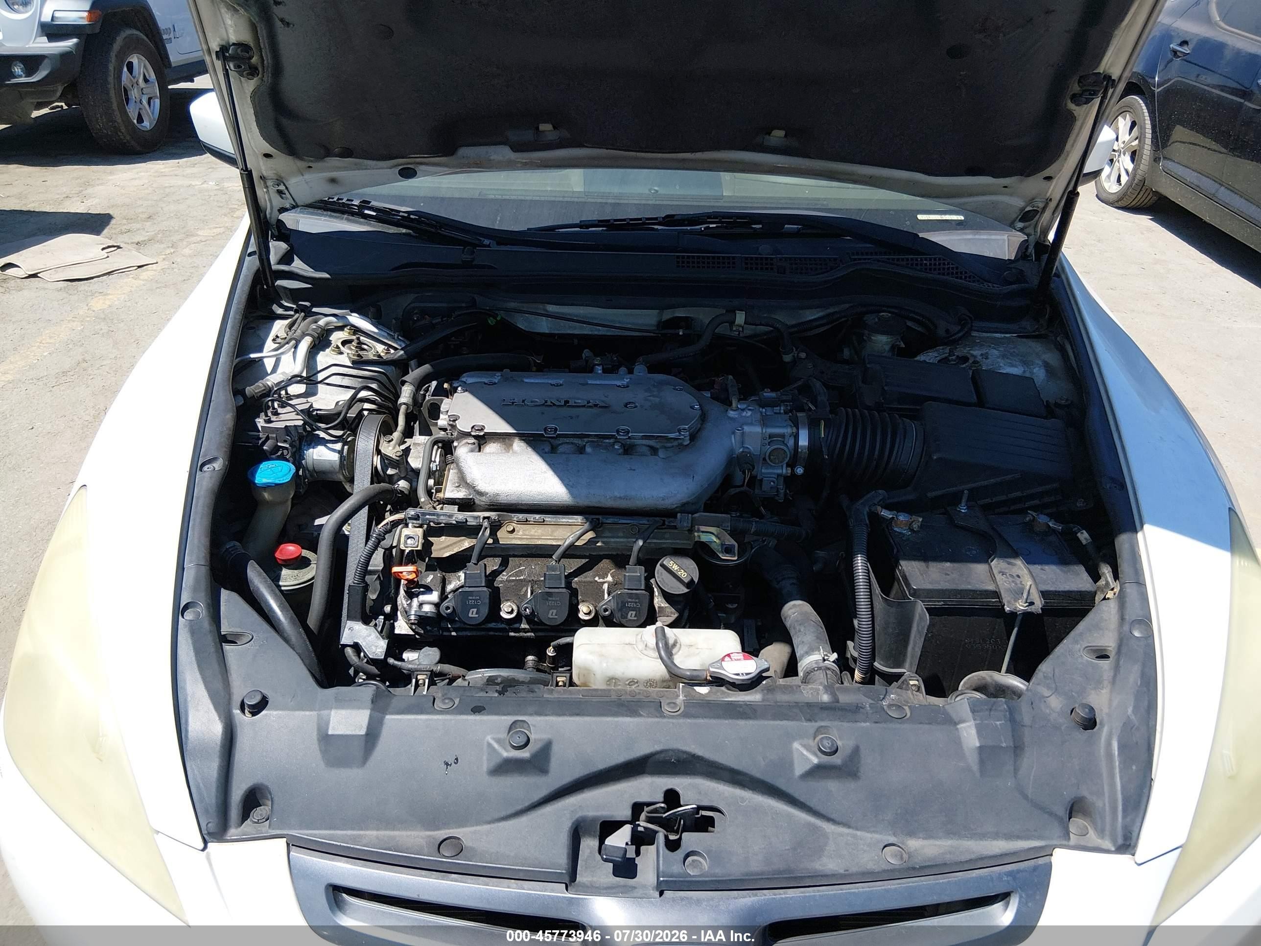 2004 Honda Accord 3.0 Ex White vin: 1HGCM66594A044832