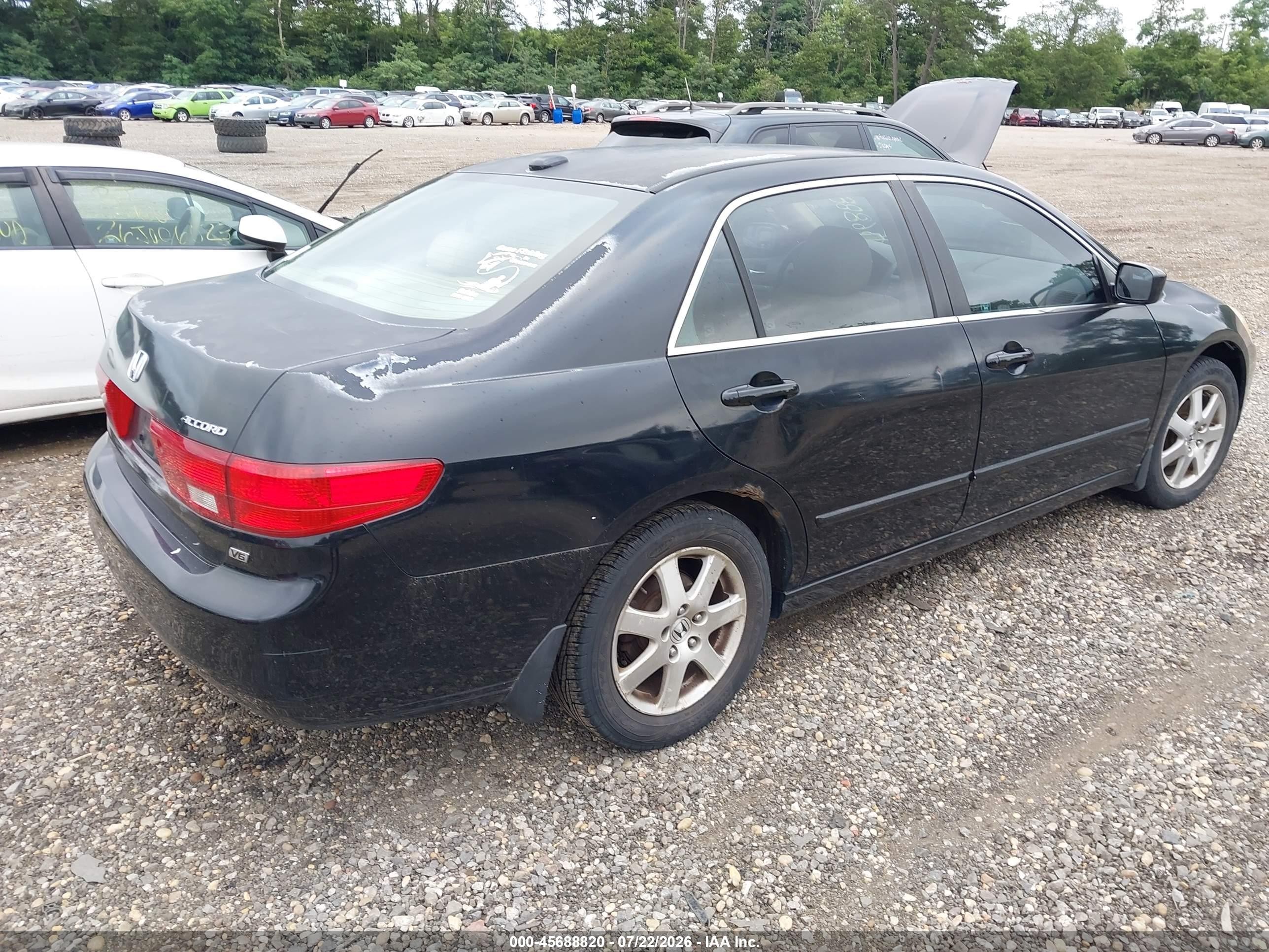 2005 Honda Accord 3.0 Ex Черный vin: 1HGCM66595A054455