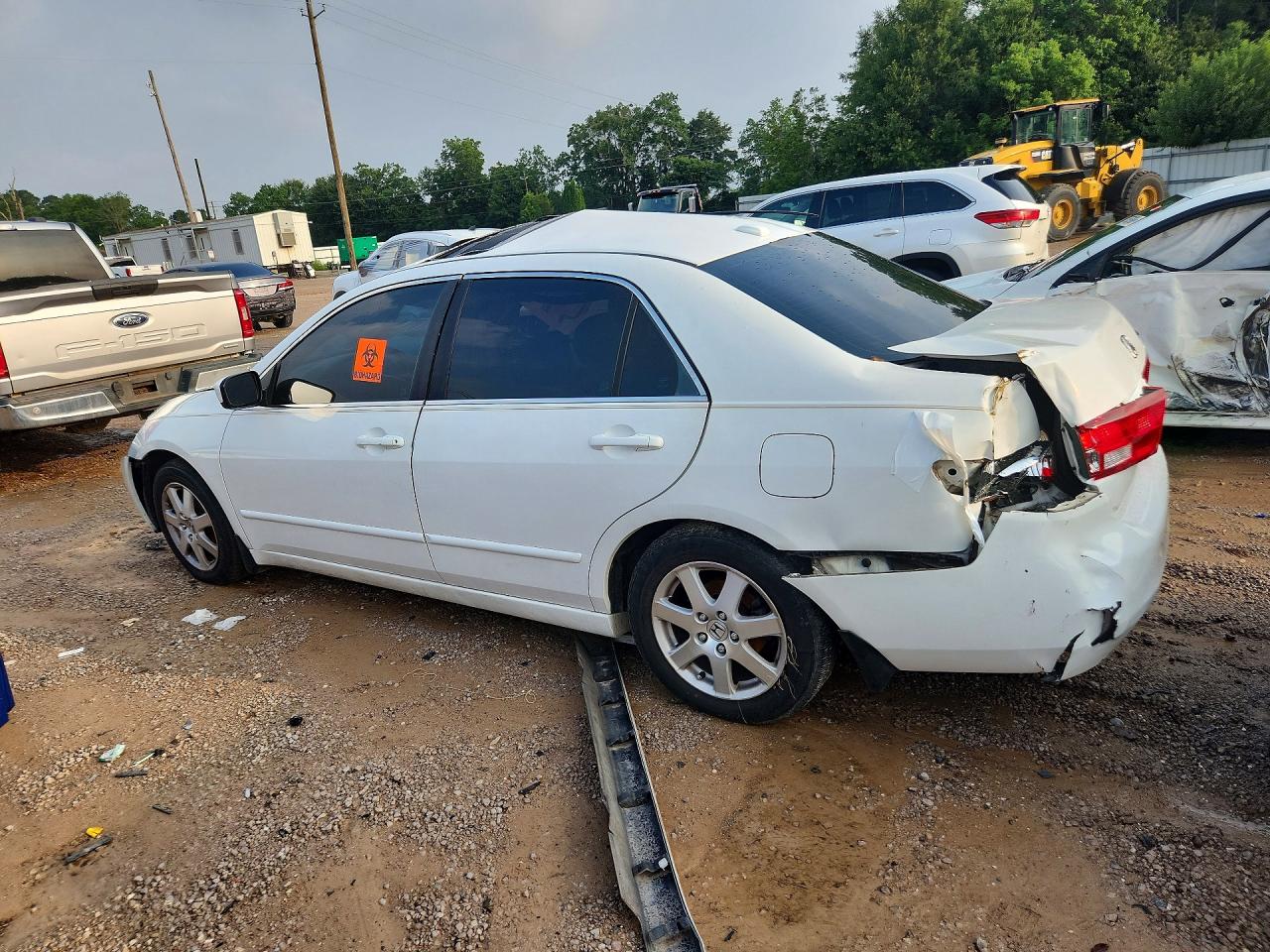 2005 Honda Accord Ex White vin: 1HGCM66595A055198