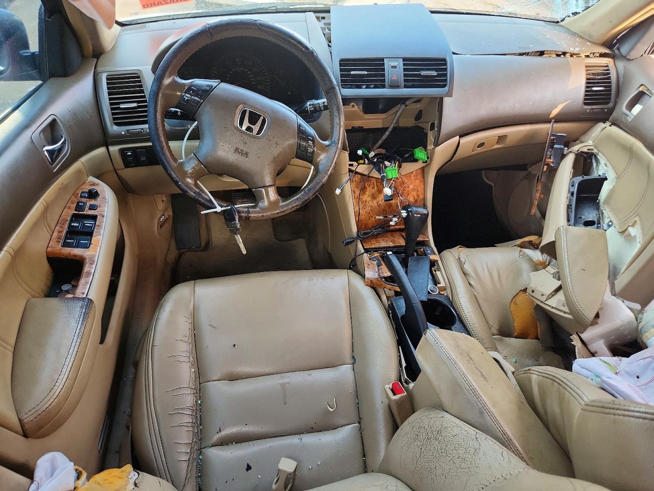 2005 Honda Accord Ex White vin: 1HGCM66595A055198