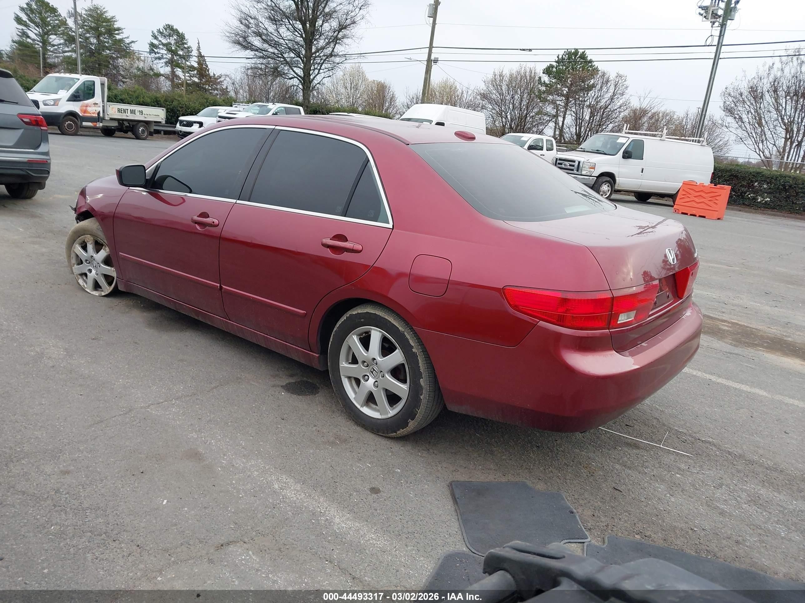 2005 Honda Accord 3.0 Ex Burgundy vin: 1HGCM66595A077198