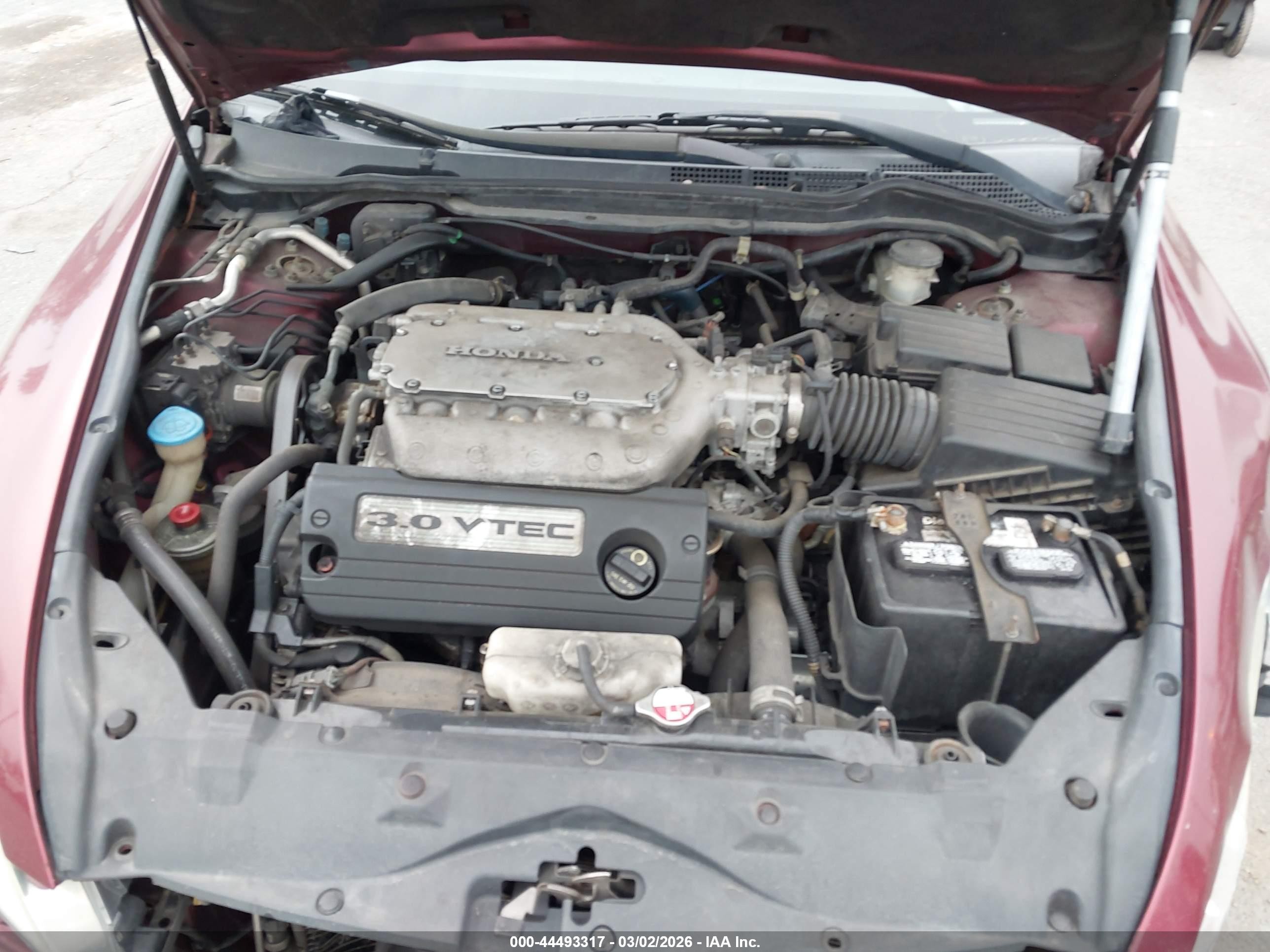 2005 Honda Accord 3.0 Ex Burgundy vin: 1HGCM66595A077198