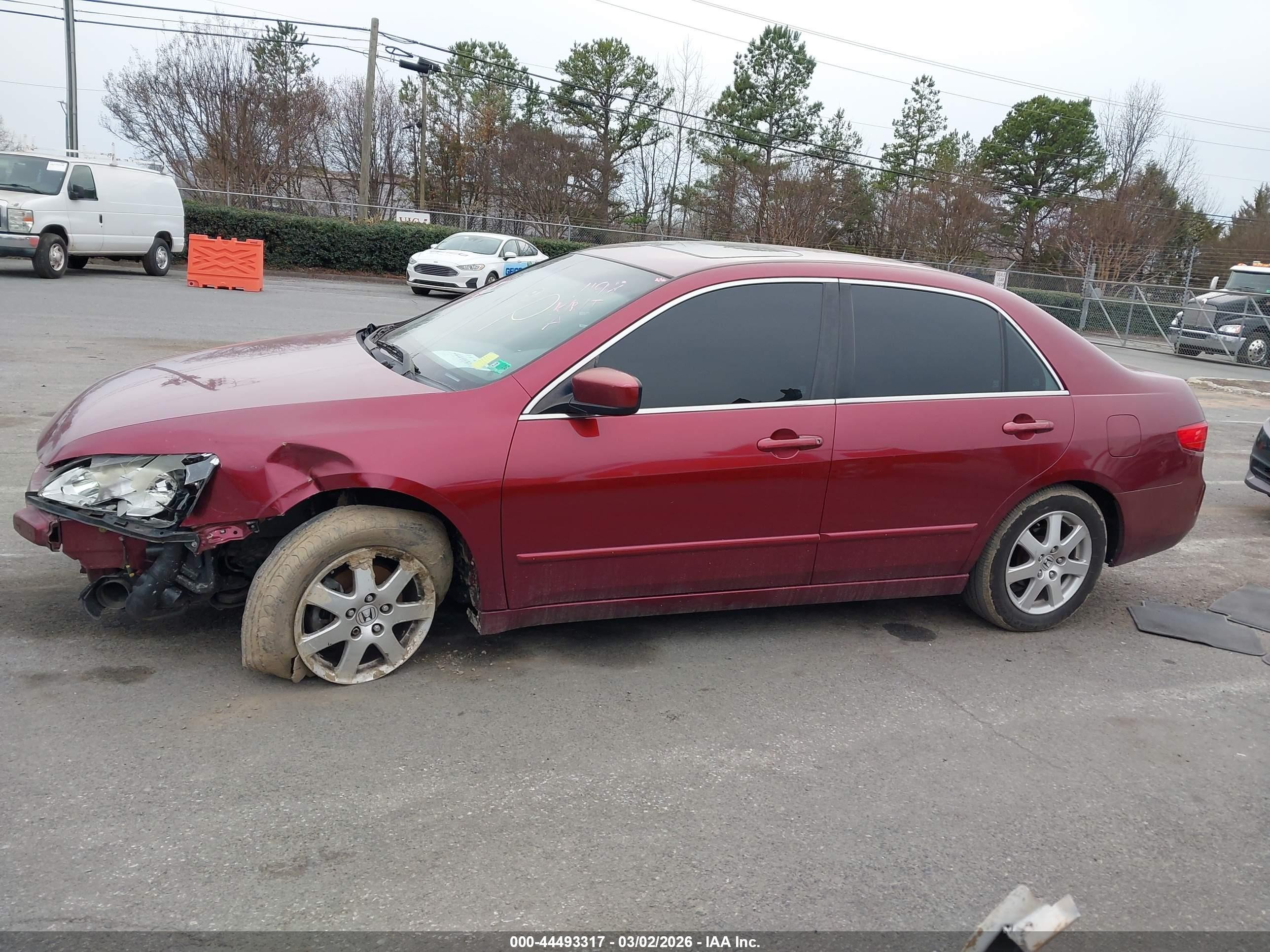 2005 Honda Accord 3.0 Ex Burgundy vin: 1HGCM66595A077198