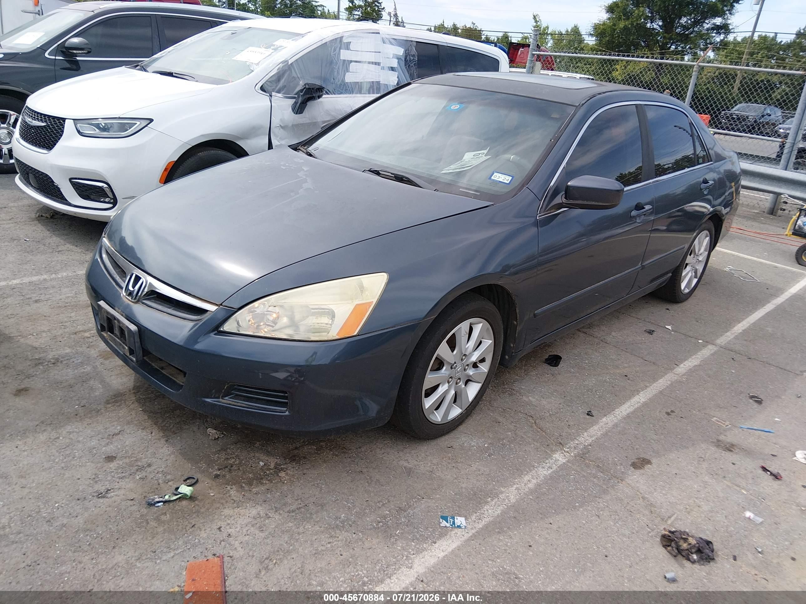 2006 Honda Accord 3.0 Ex Gray vin: 1HGCM66596A016158