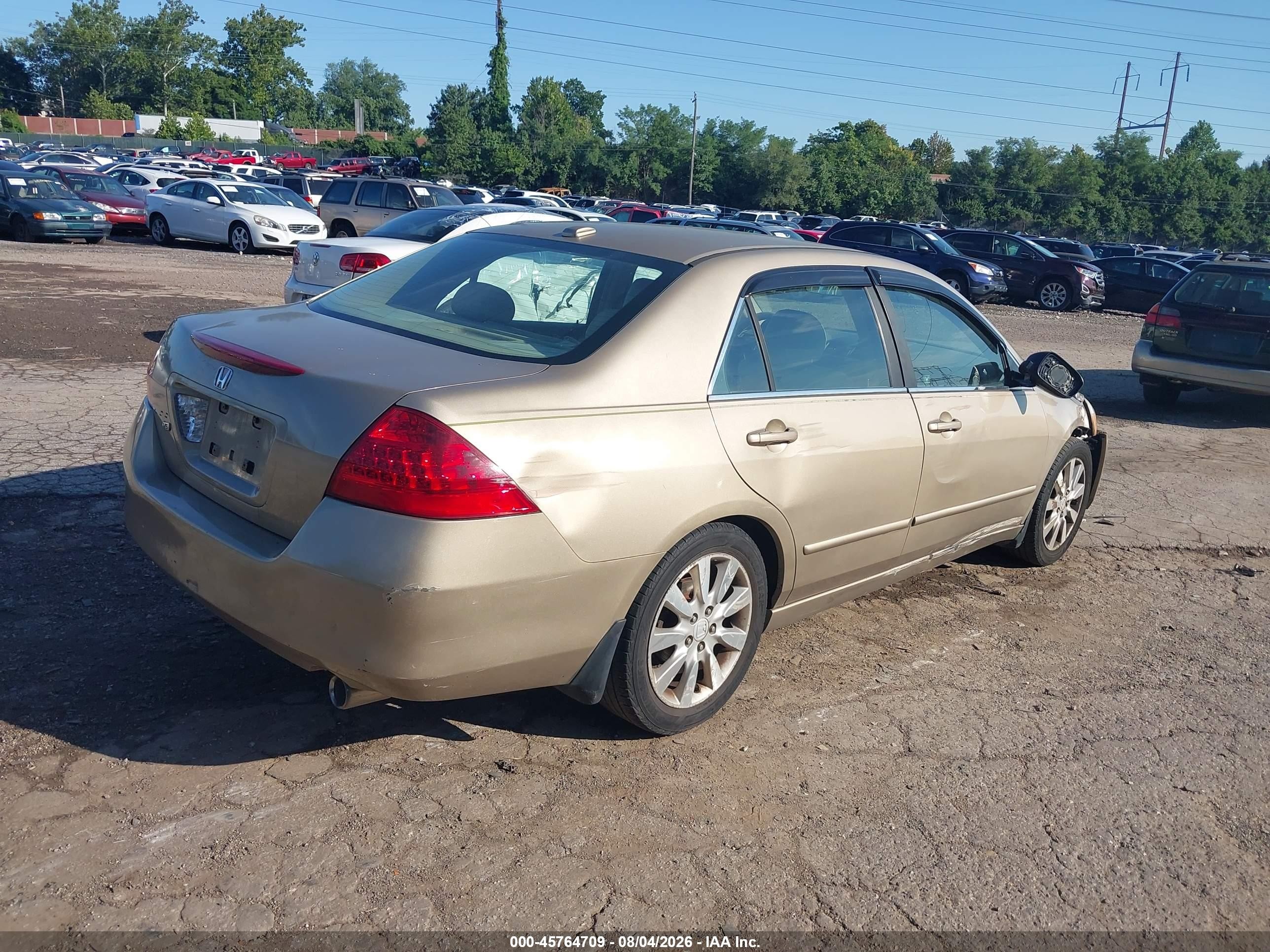 2006 Honda Accord 3.0 Ex Золотой vin: 1HGCM66596A024261