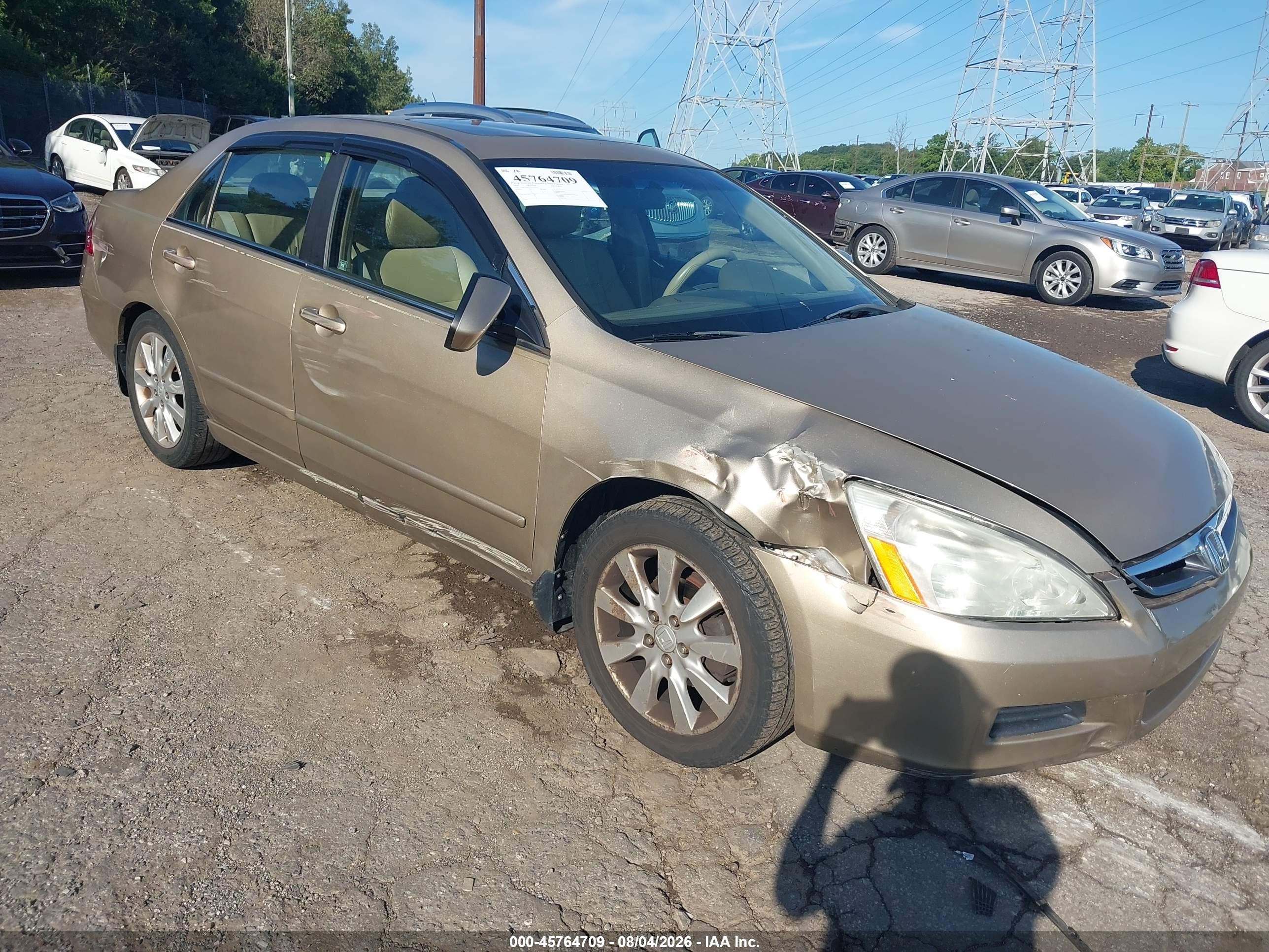 2006 Honda Accord 3.0 Ex Золотой vin: 1HGCM66596A024261