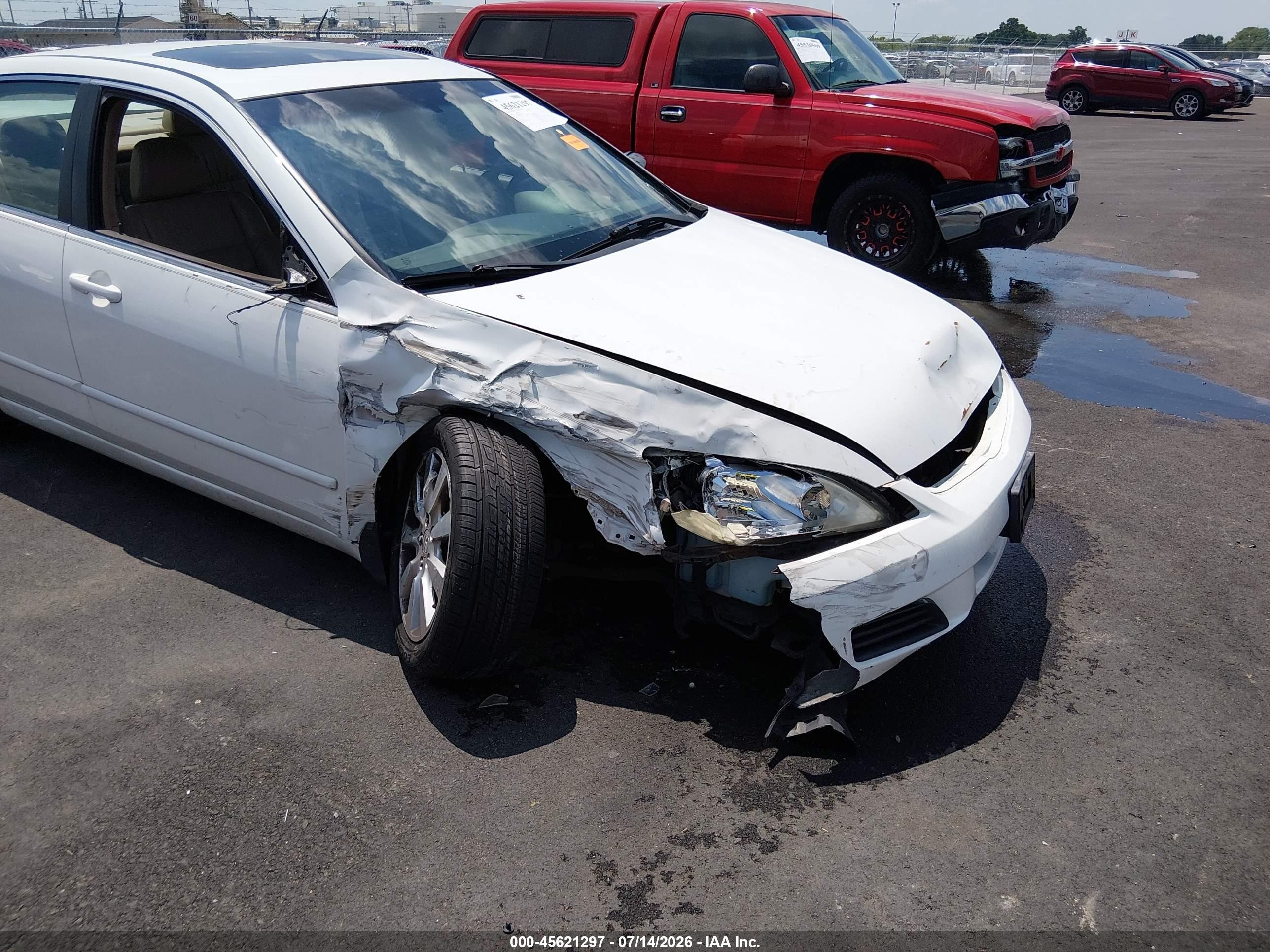 2006 Honda Accord 3.0 Ex White vin: 1HGCM66596A039181