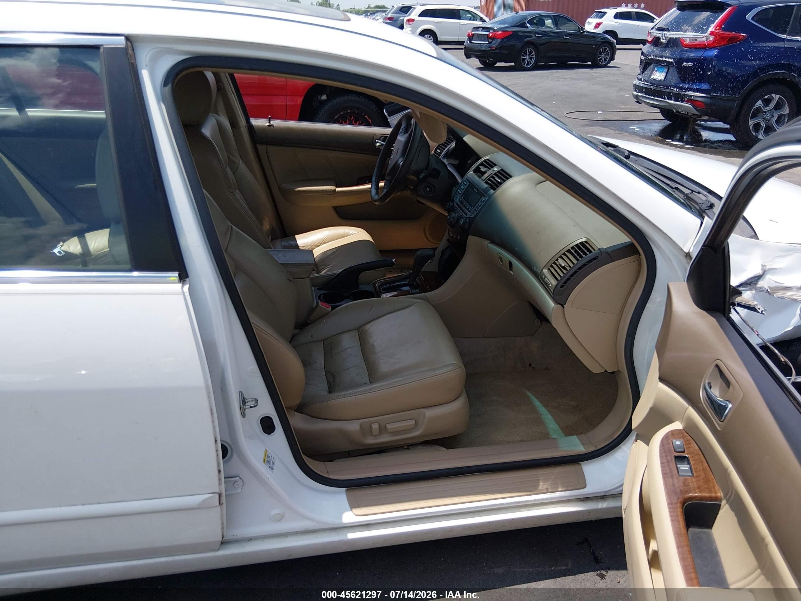 2006 Honda Accord 3.0 Ex White vin: 1HGCM66596A039181
