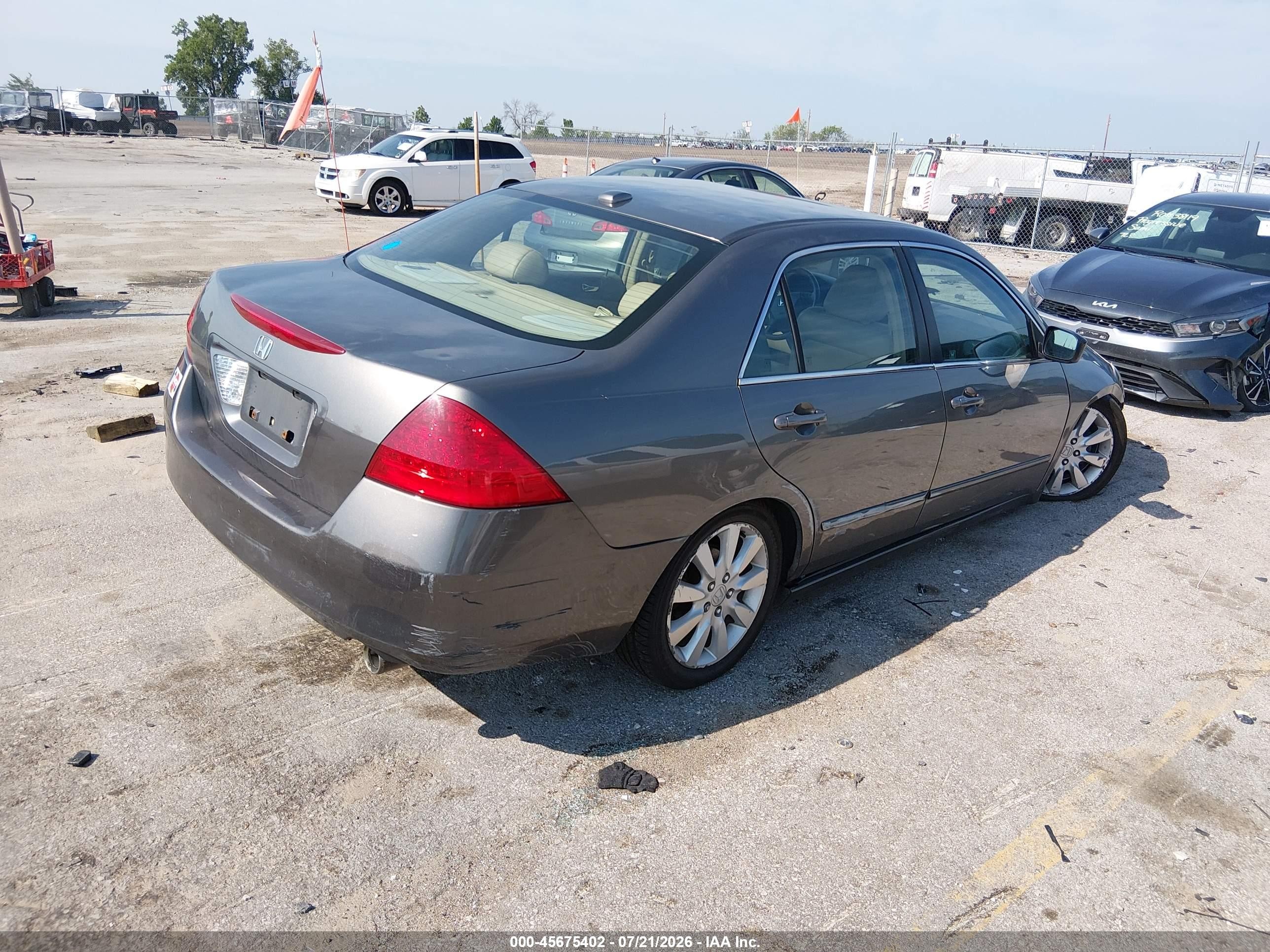 2006 Honda Accord 3.0 Ex Beige vin: 1HGCM66596A041383