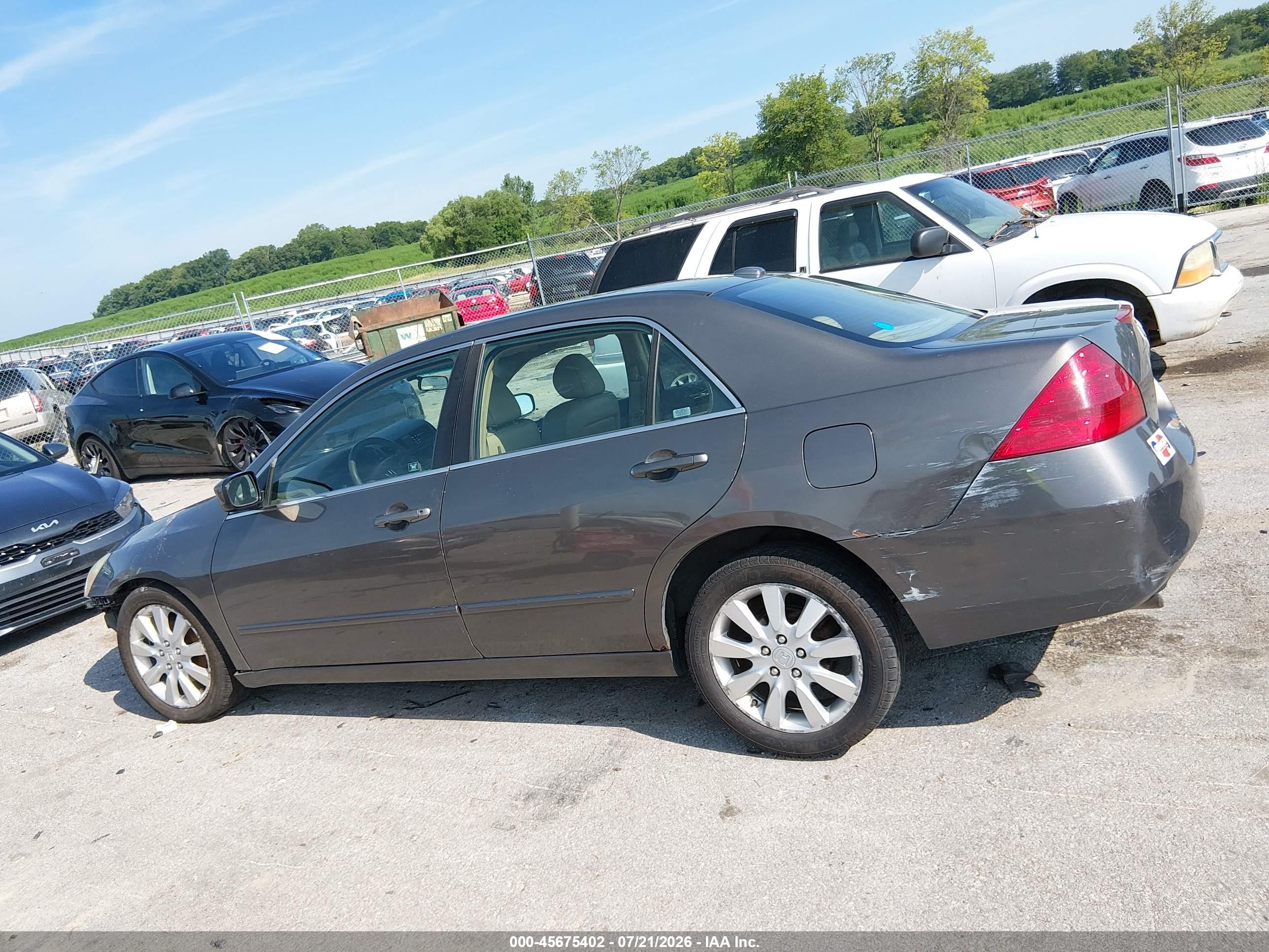 2006 Honda Accord 3.0 Ex Beige vin: 1HGCM66596A041383