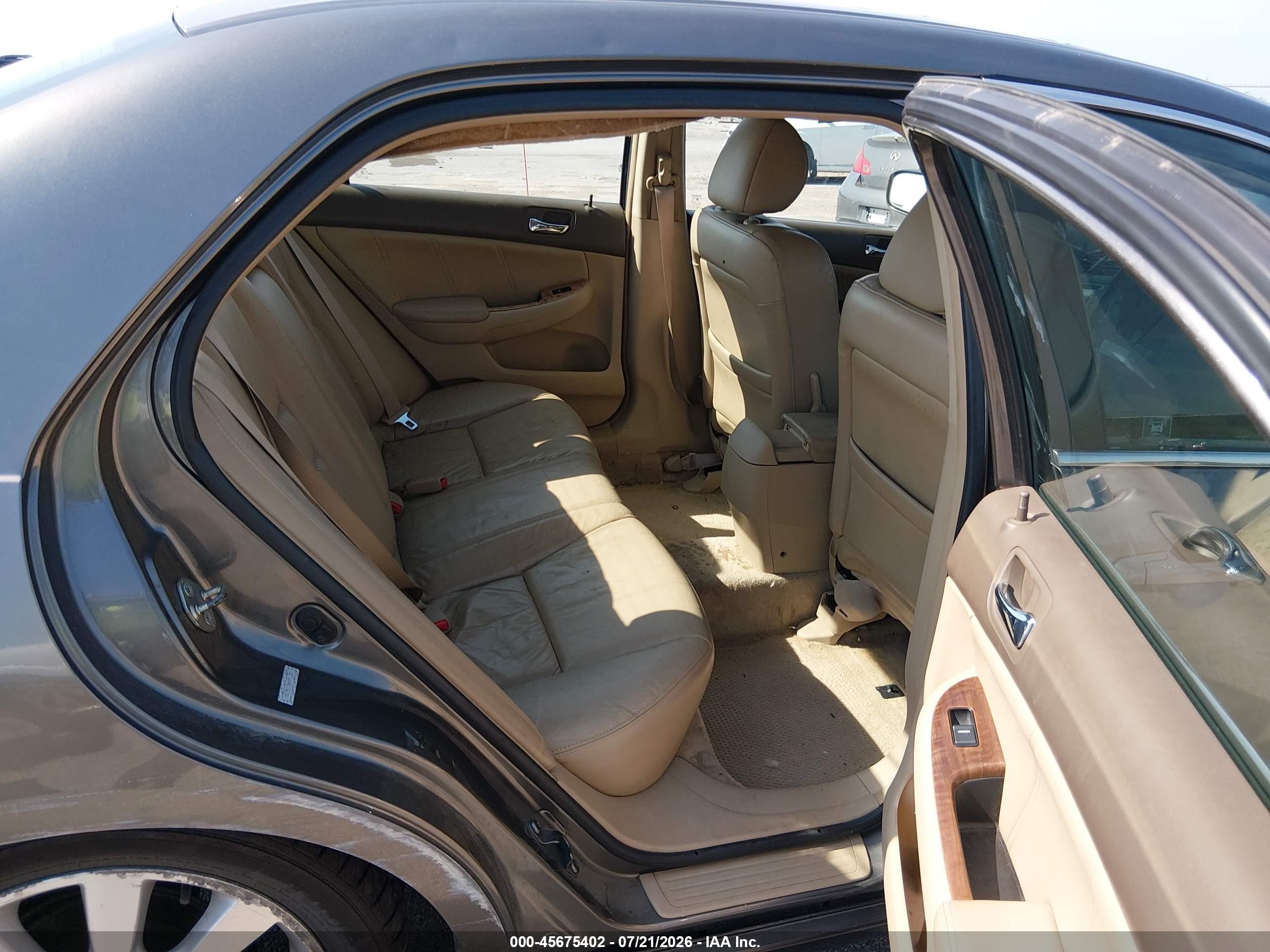 2006 Honda Accord 3.0 Ex Beige vin: 1HGCM66596A041383