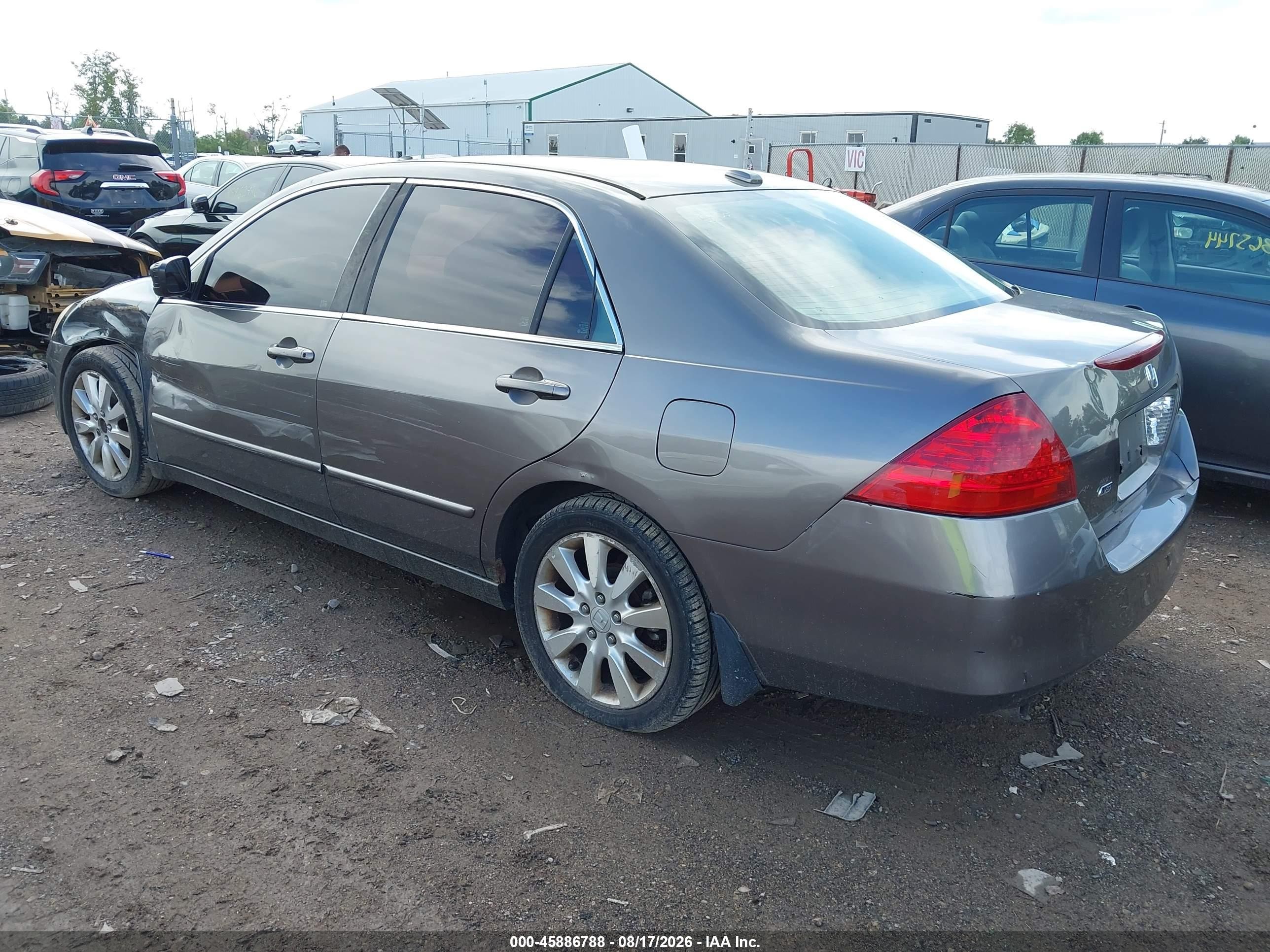 2006 Honda Accord 3.0 Ex Gray vin: 1HGCM66596A063593