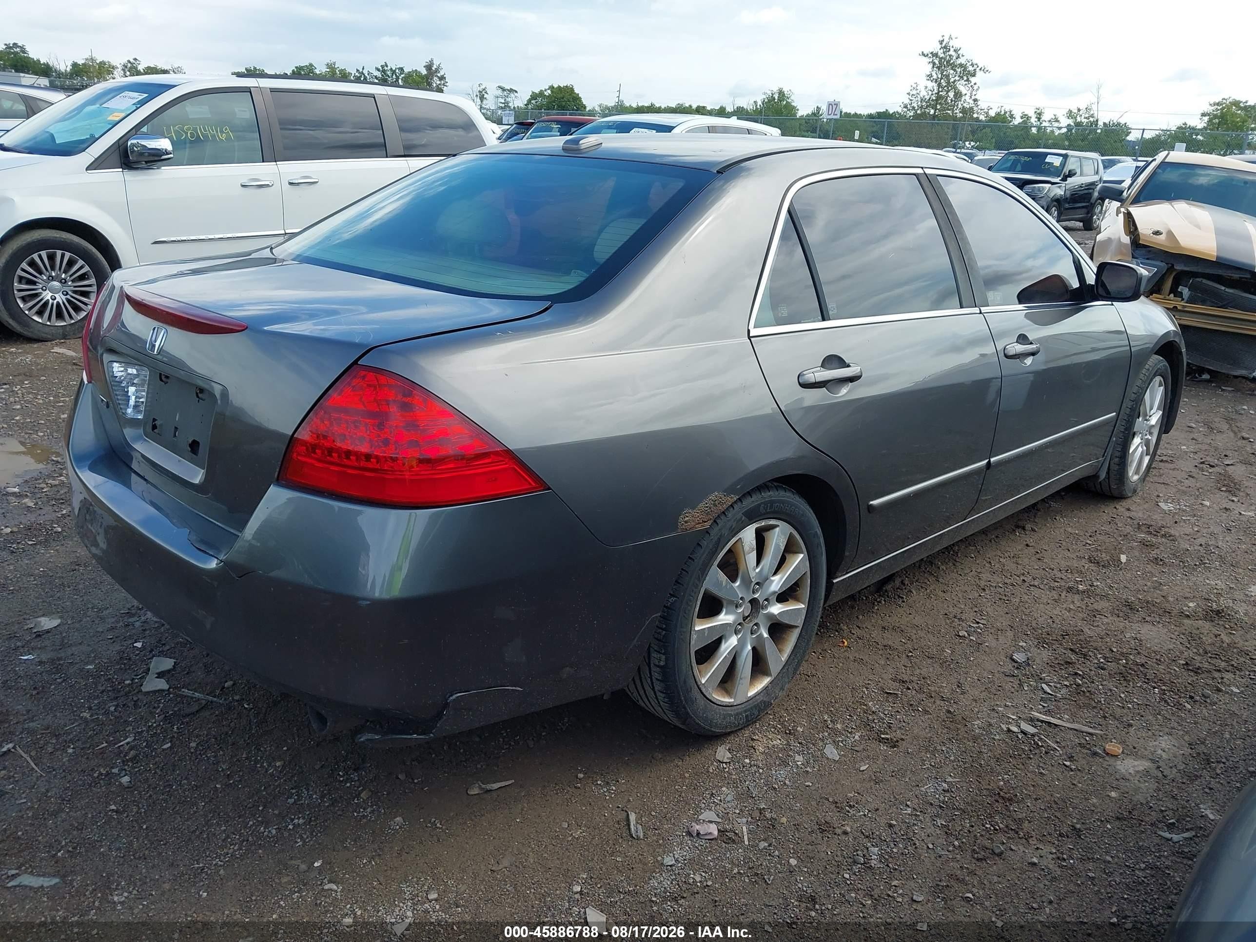 2006 Honda Accord 3.0 Ex Gray vin: 1HGCM66596A063593