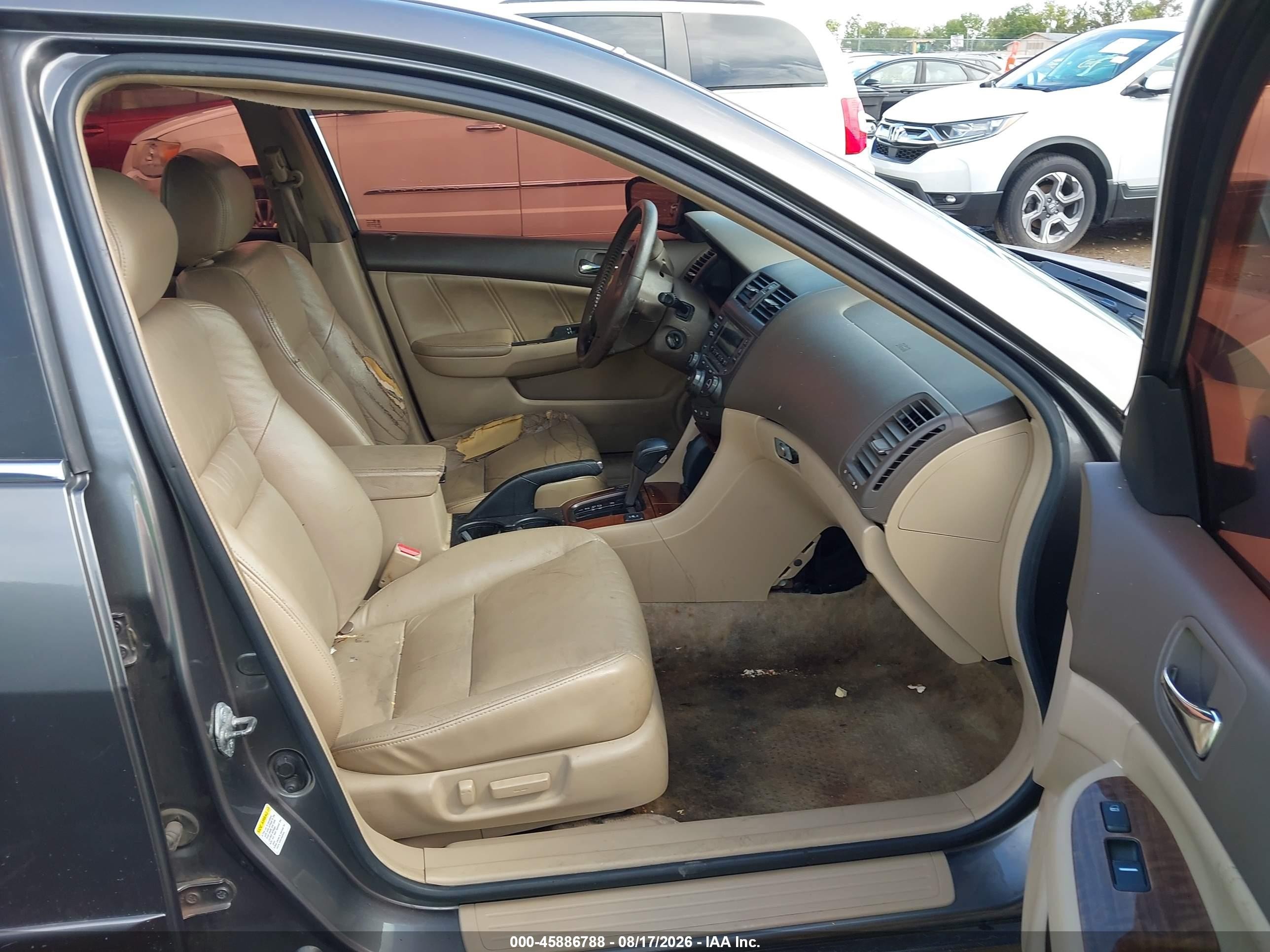 2006 Honda Accord 3.0 Ex Gray vin: 1HGCM66596A063593
