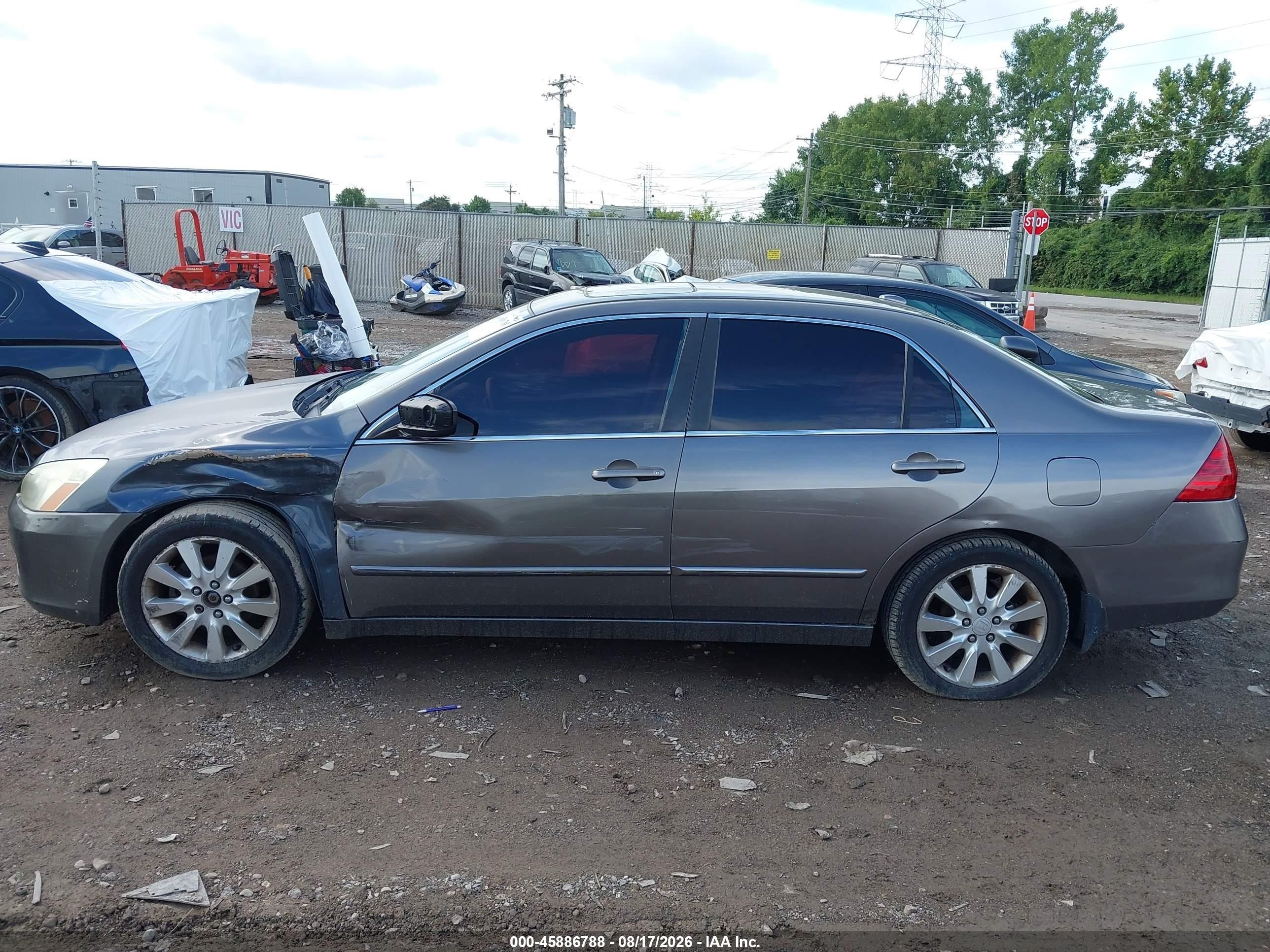 2006 Honda Accord 3.0 Ex Gray vin: 1HGCM66596A063593