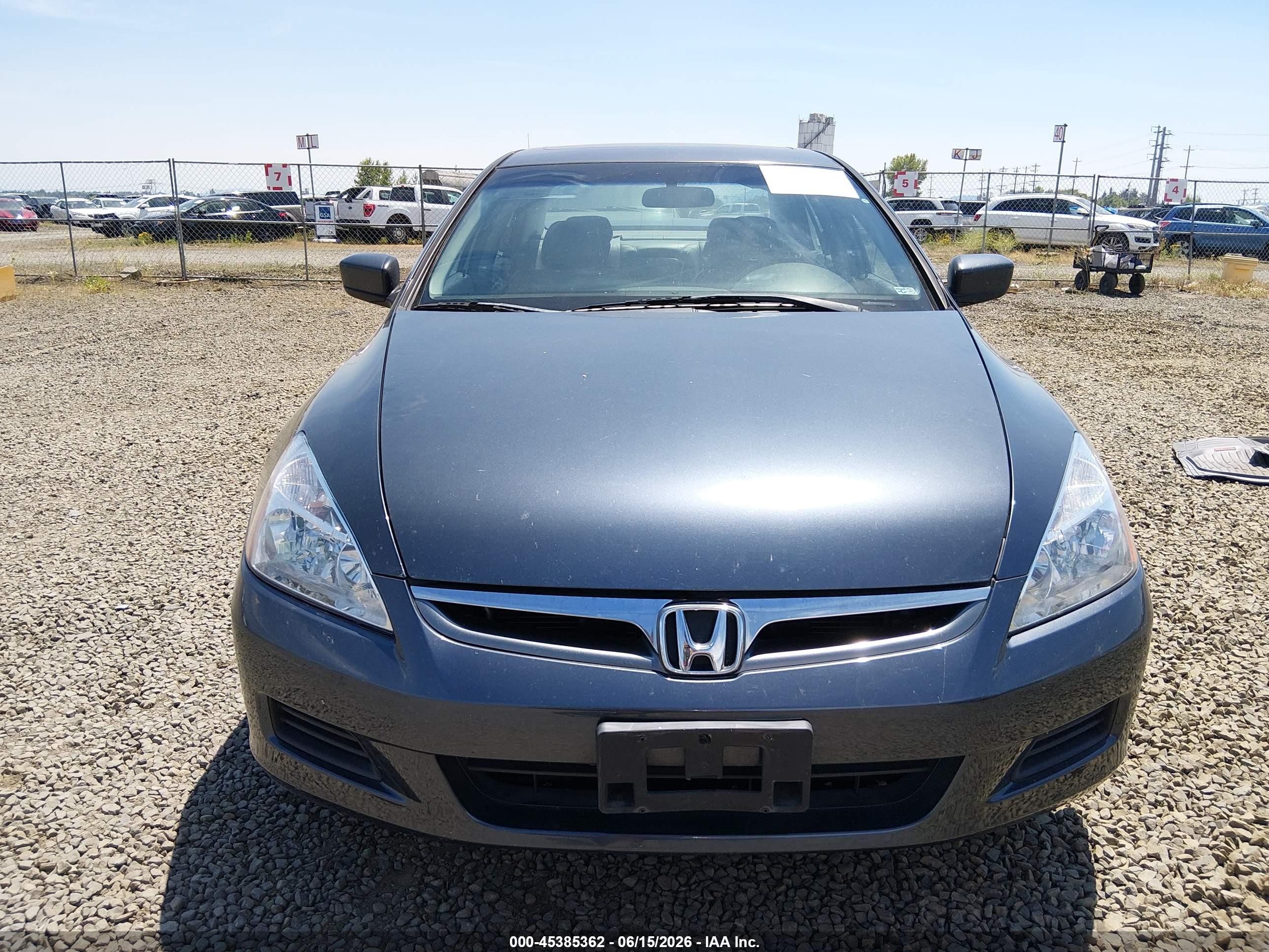 2007 Honda Accord 3.0 Ex Gray vin: 1HGCM66597A000219