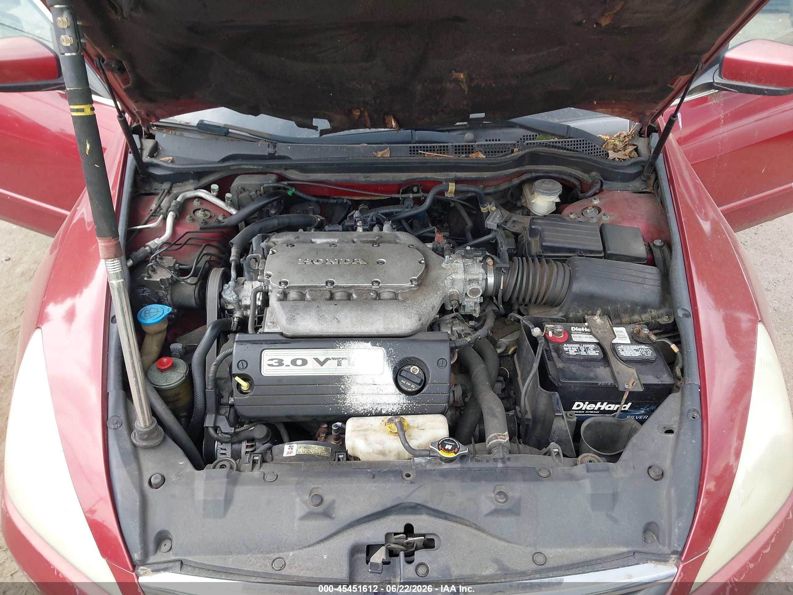 2007 Honda Accord 3.0 Ex Red vin: 1HGCM66597A015271