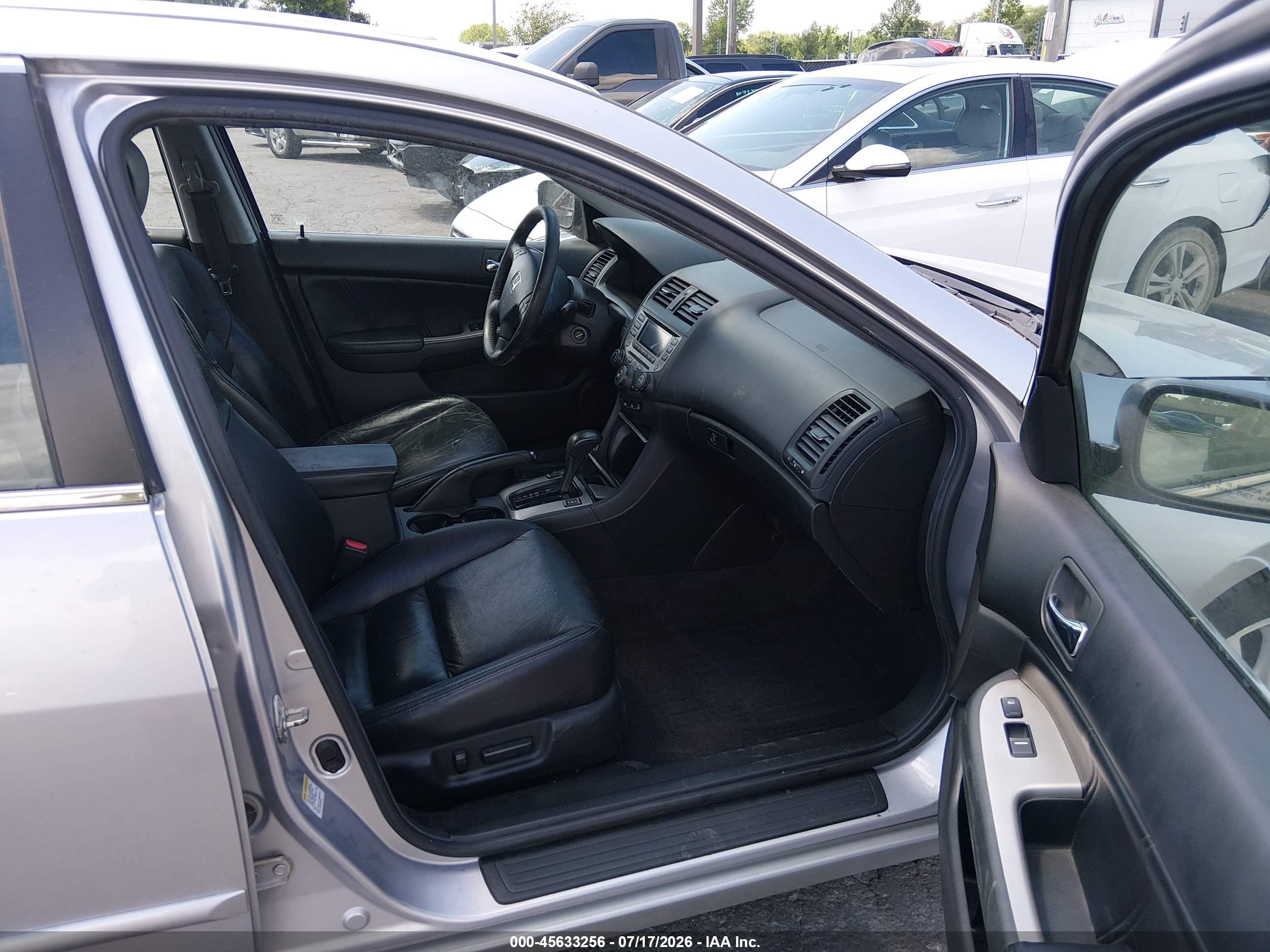 2007 Honda Accord 3.0 Ex Silver vin: 1HGCM66597A028280