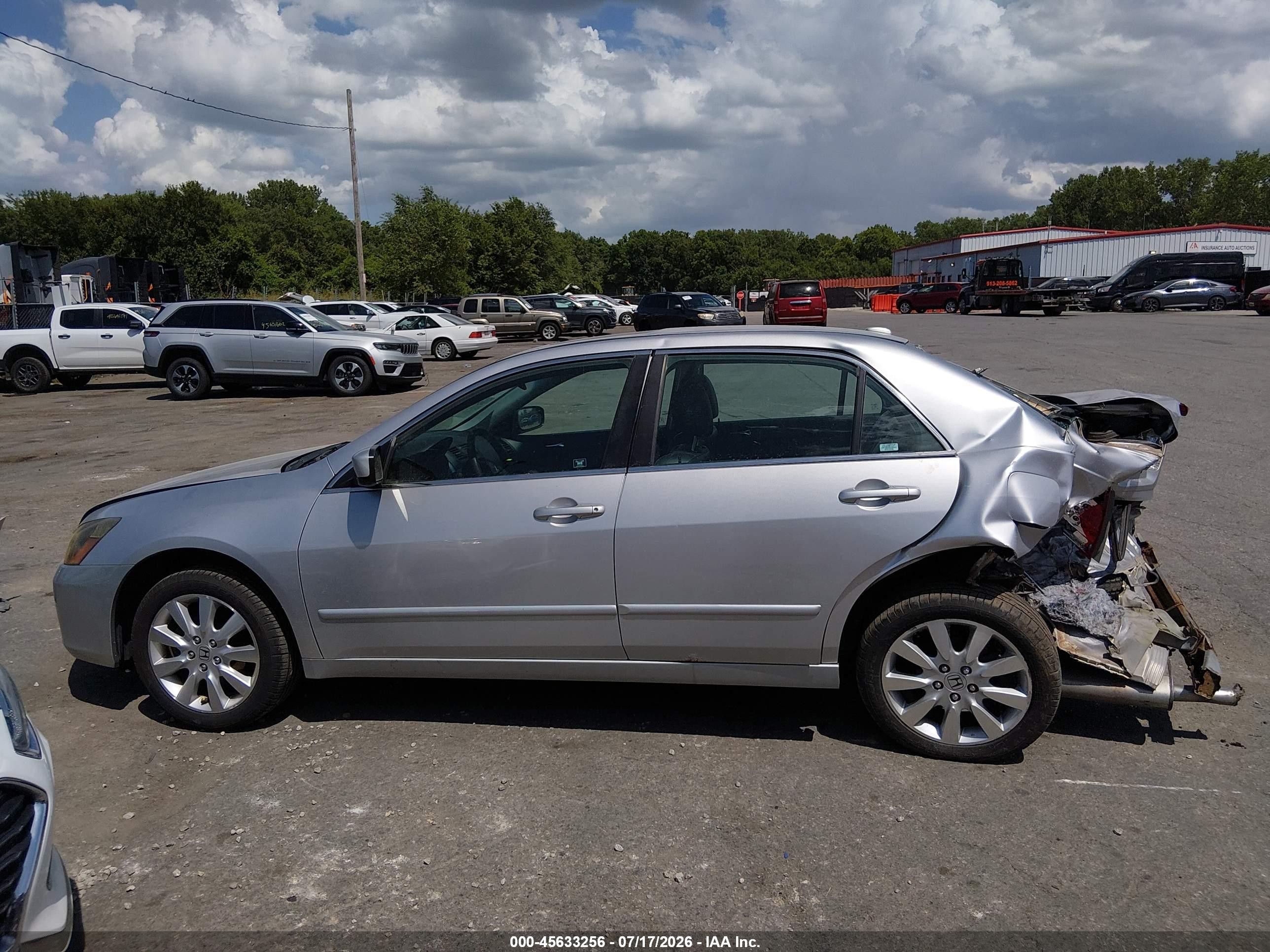 2007 Honda Accord 3.0 Ex Silver vin: 1HGCM66597A028280