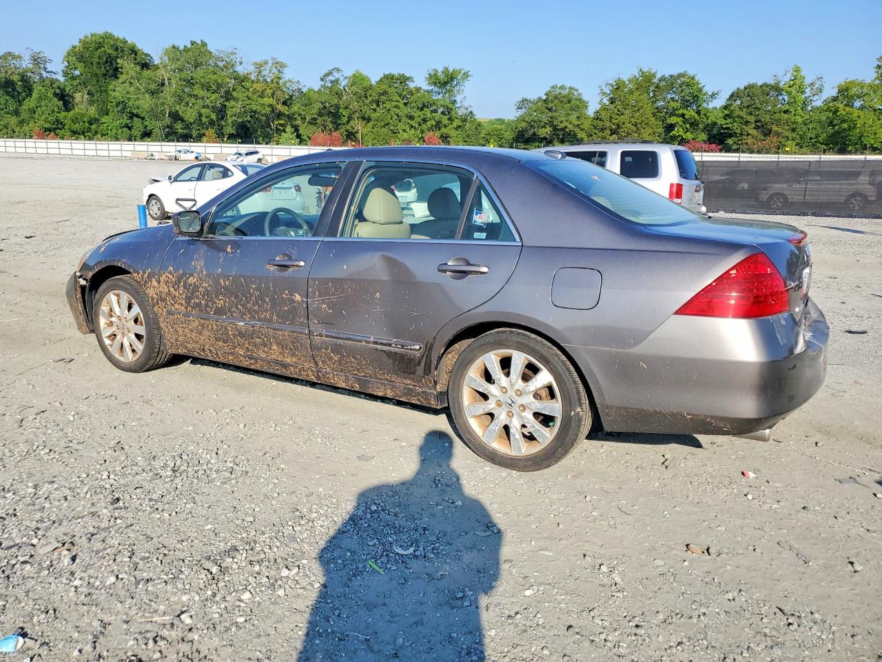 2007 Honda Accord Ex Brown vin: 1HGCM66597A076622