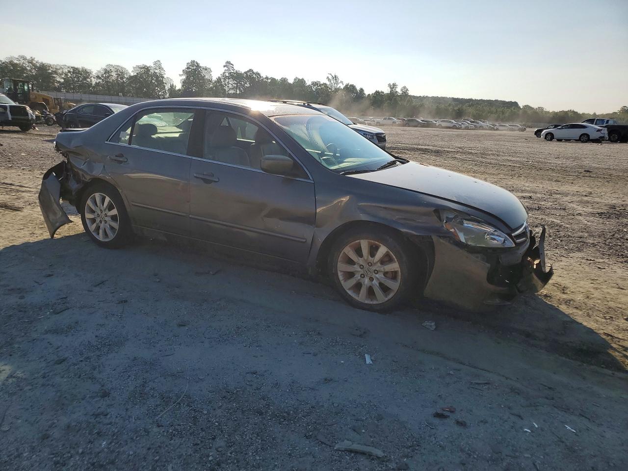 2007 Honda Accord Ex Brown vin: 1HGCM66597A076622