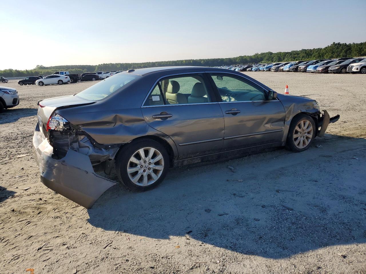 2007 Honda Accord Ex Brown vin: 1HGCM66597A076622