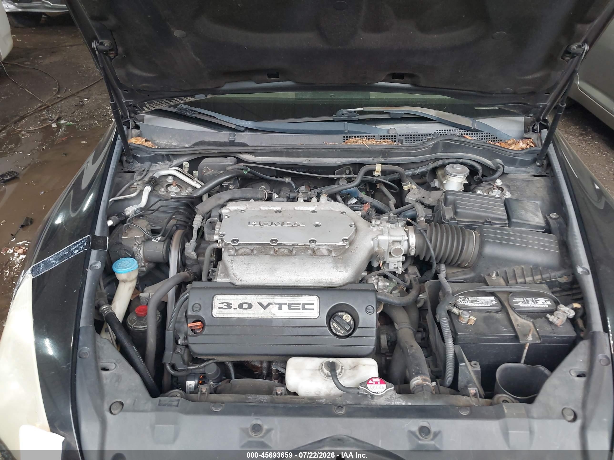 2007 Honda Accord 3.0 Ex Черный vin: 1HGCM66597A090844
