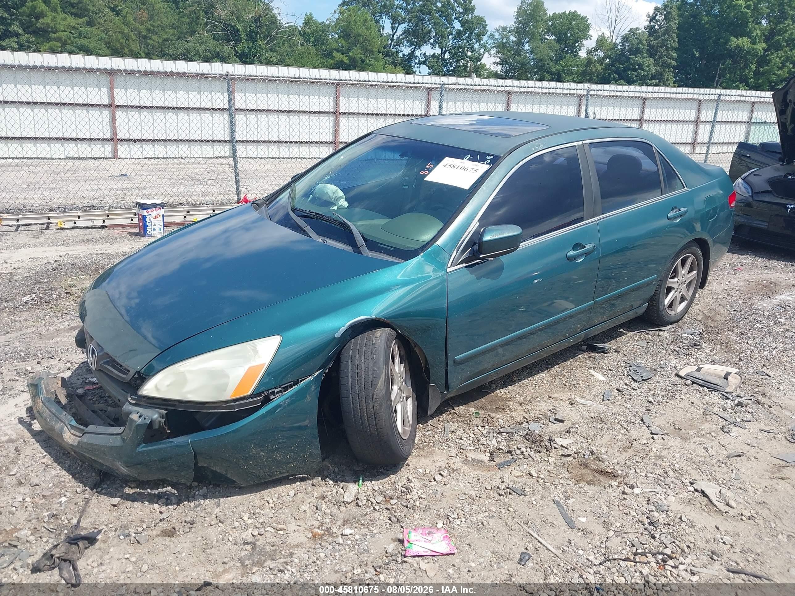 2003 Honda Accord 3.0 Ex Green vin: 1HGCM665X3A010901