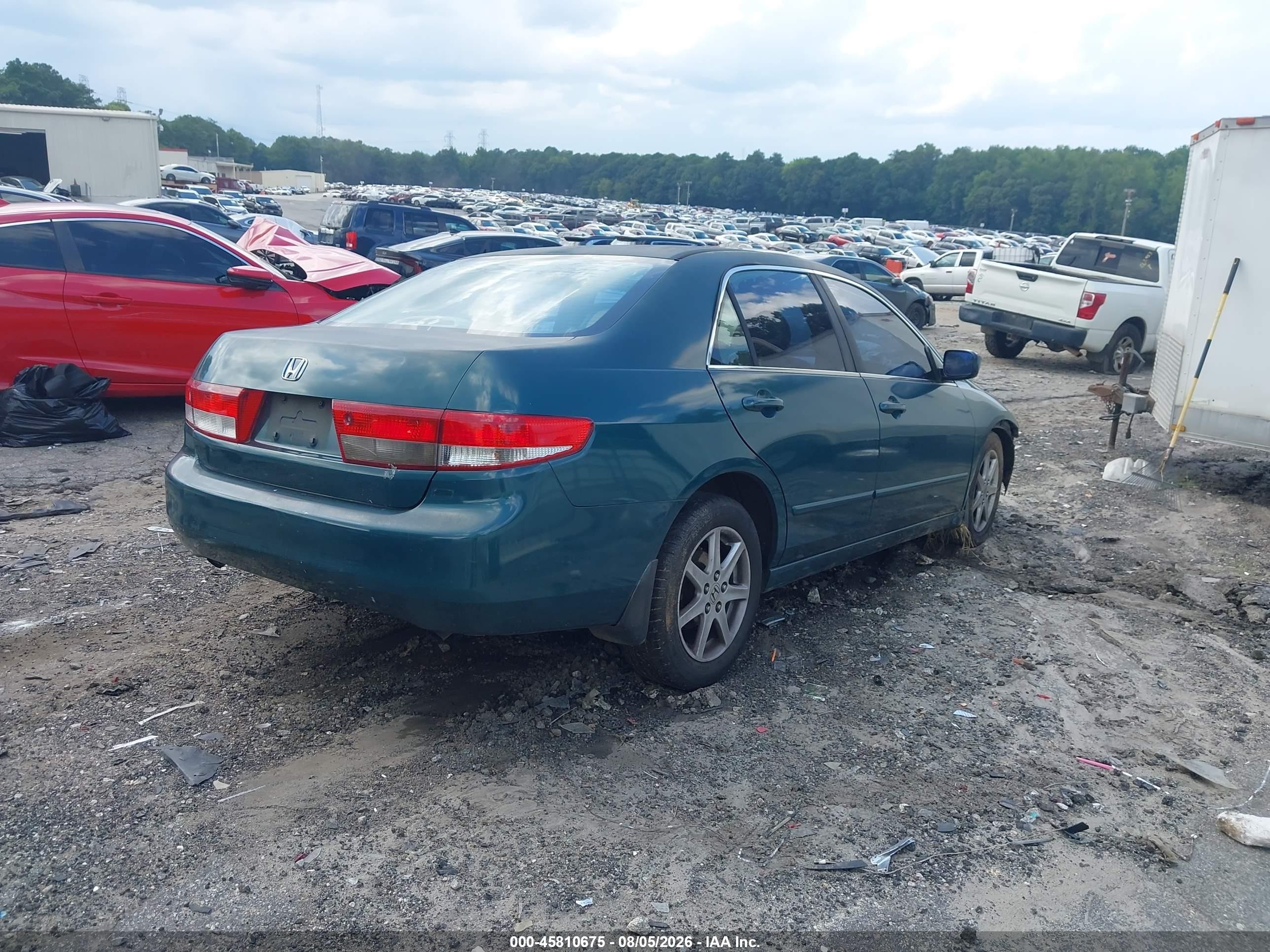 2003 Honda Accord 3.0 Ex Green vin: 1HGCM665X3A010901