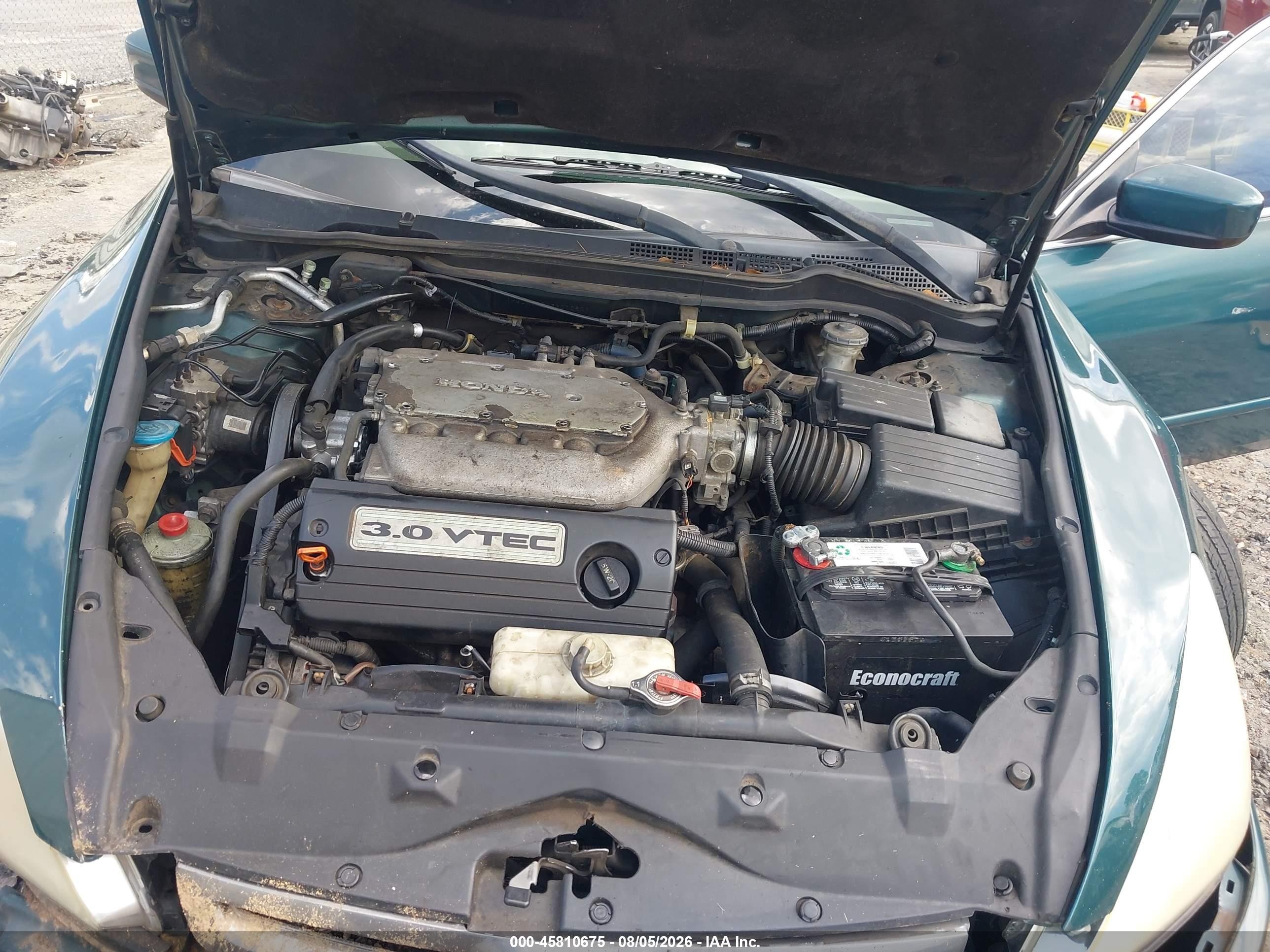 2003 Honda Accord 3.0 Ex Green vin: 1HGCM665X3A010901