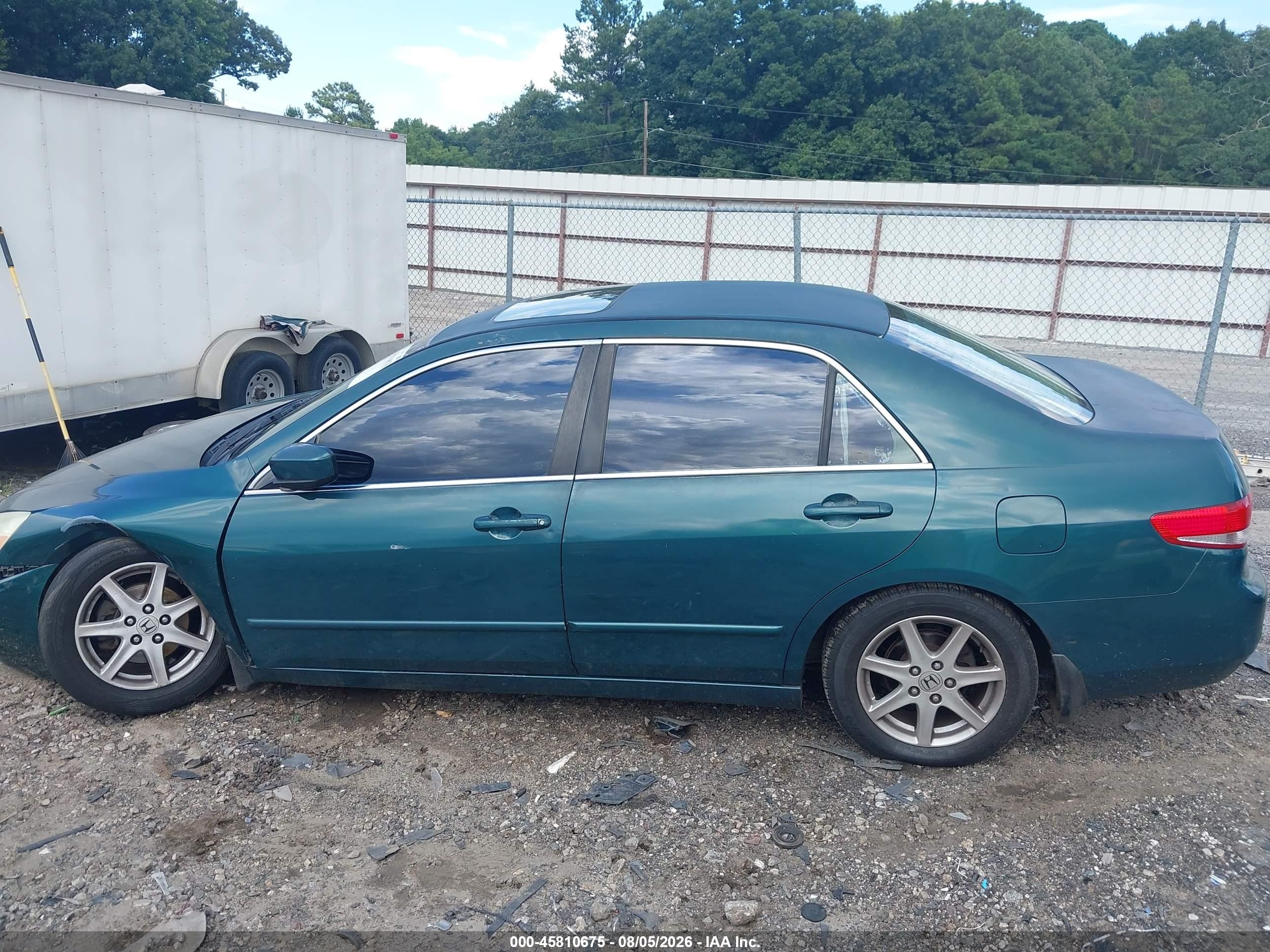 2003 Honda Accord 3.0 Ex Green vin: 1HGCM665X3A010901