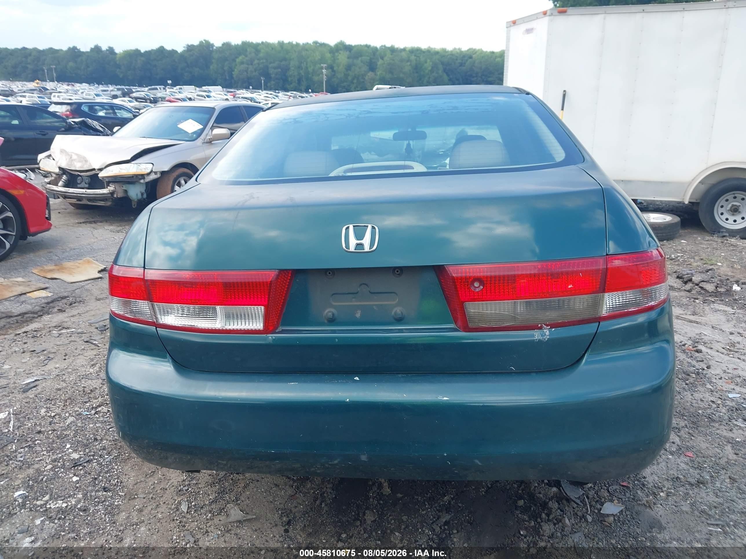 2003 Honda Accord 3.0 Ex Green vin: 1HGCM665X3A010901
