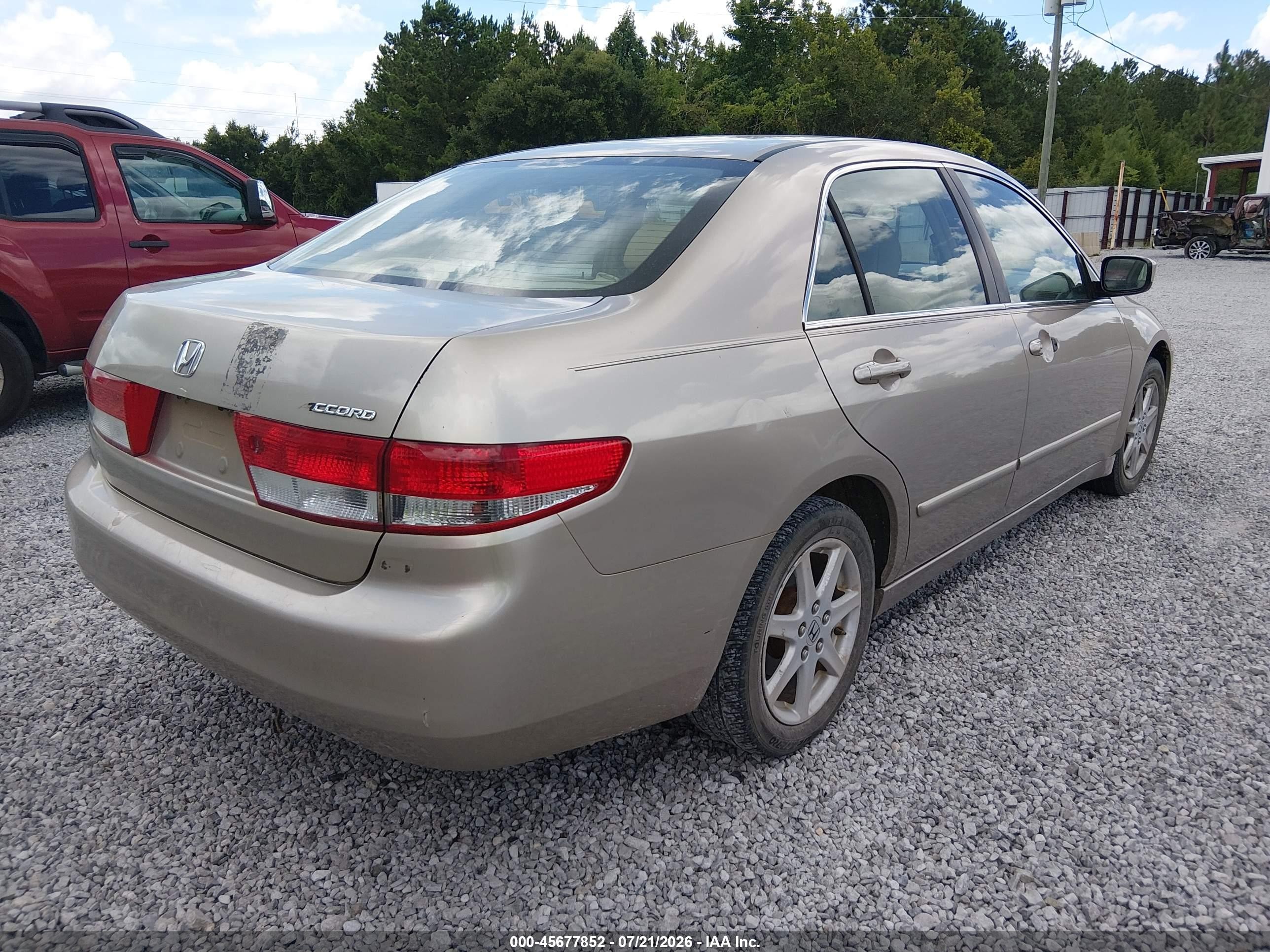 2003 Honda Accord 3.0 Ex Желто-коричневый vin: 1HGCM665X3A081046