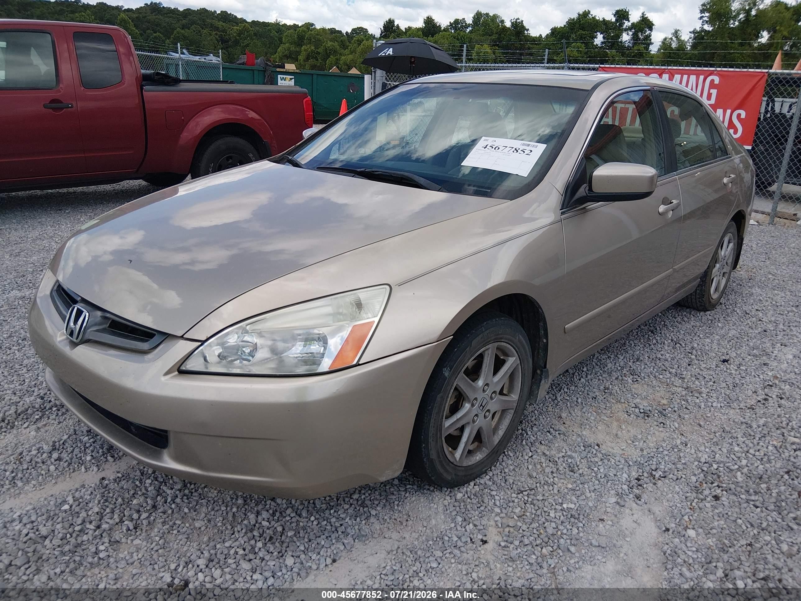 2003 Honda Accord 3.0 Ex Желто-коричневый vin: 1HGCM665X3A081046