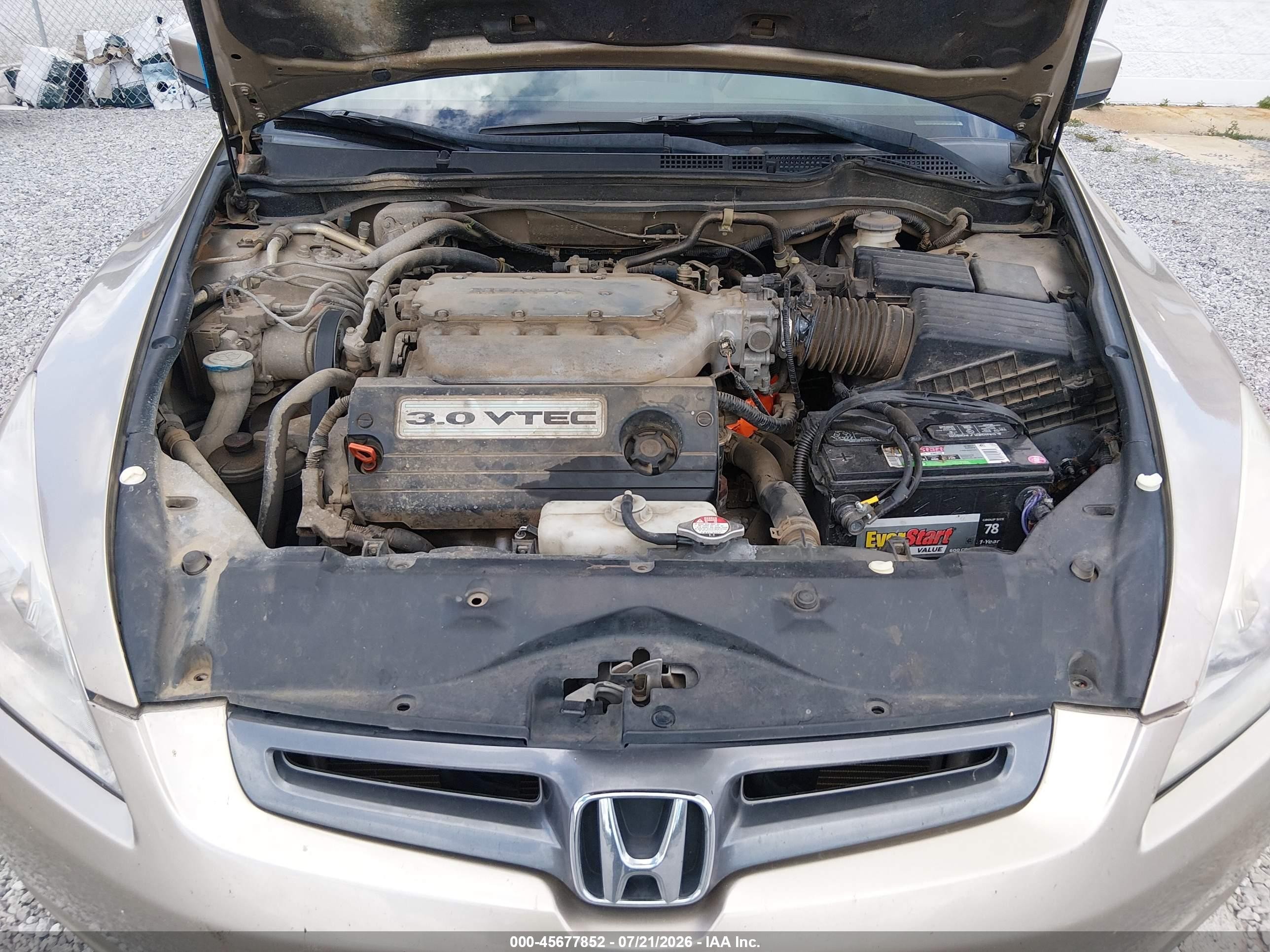 2003 Honda Accord 3.0 Ex Желто-коричневый vin: 1HGCM665X3A081046