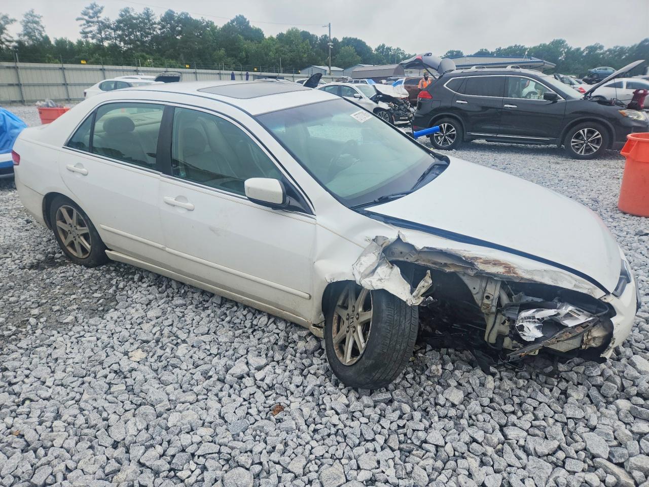 2004 Honda Accord Ex White vin: 1HGCM665X4A036920