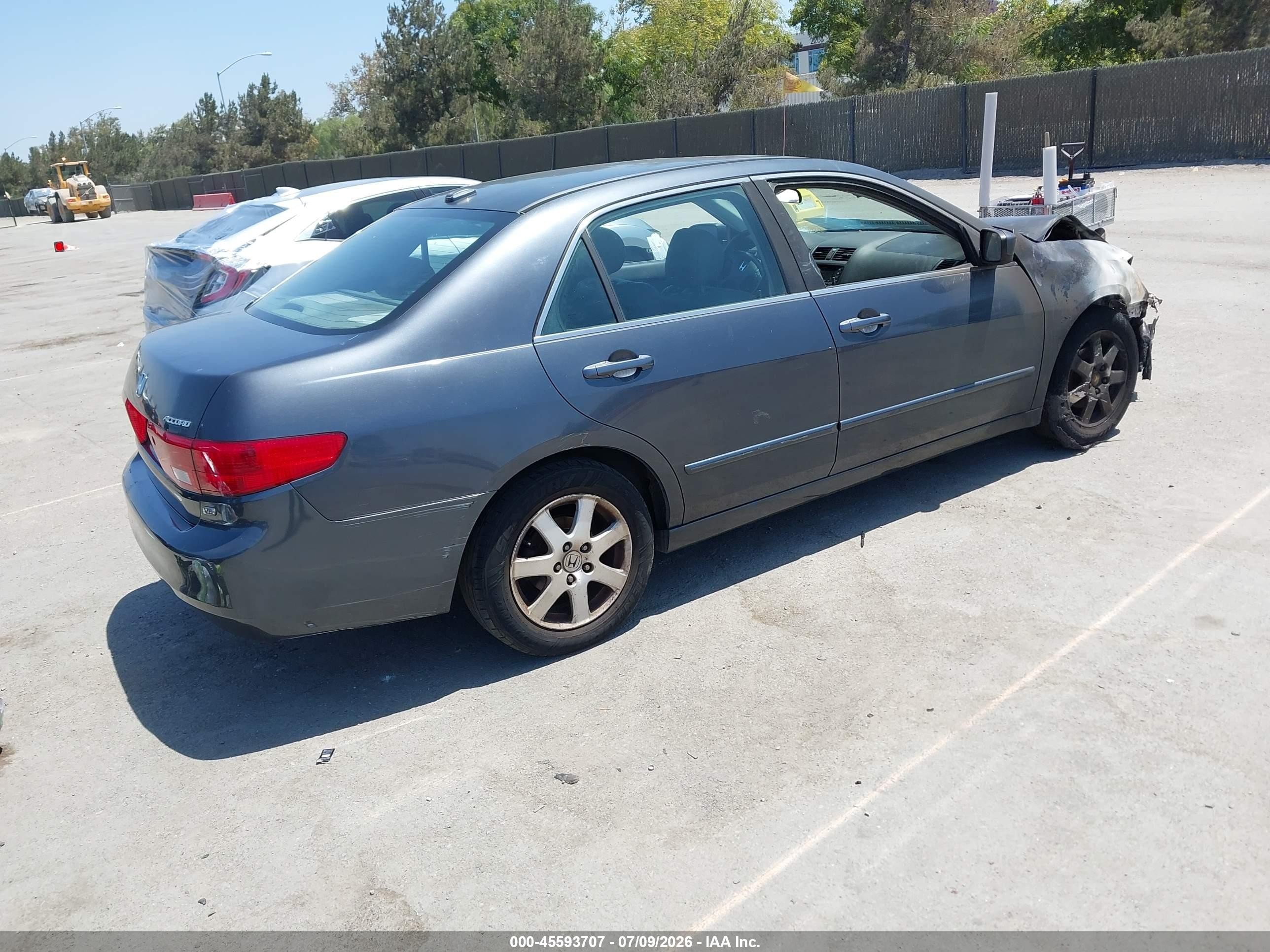 2005 Honda Accord 3.0 Ex Gray vin: 1HGCM665X5A017169