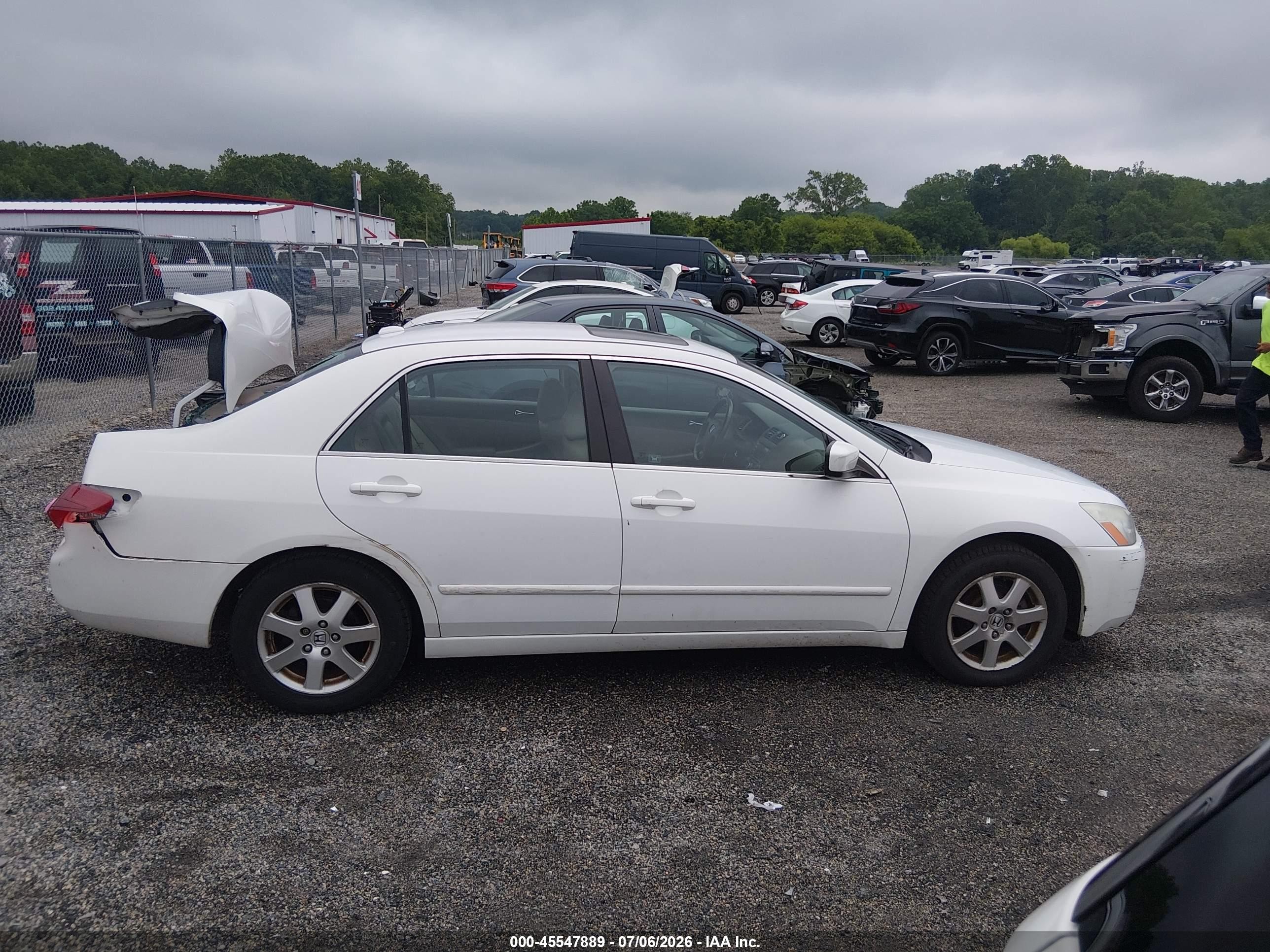 2005 Honda Accord 3.0 Ex White vin: 1HGCM665X5A047532