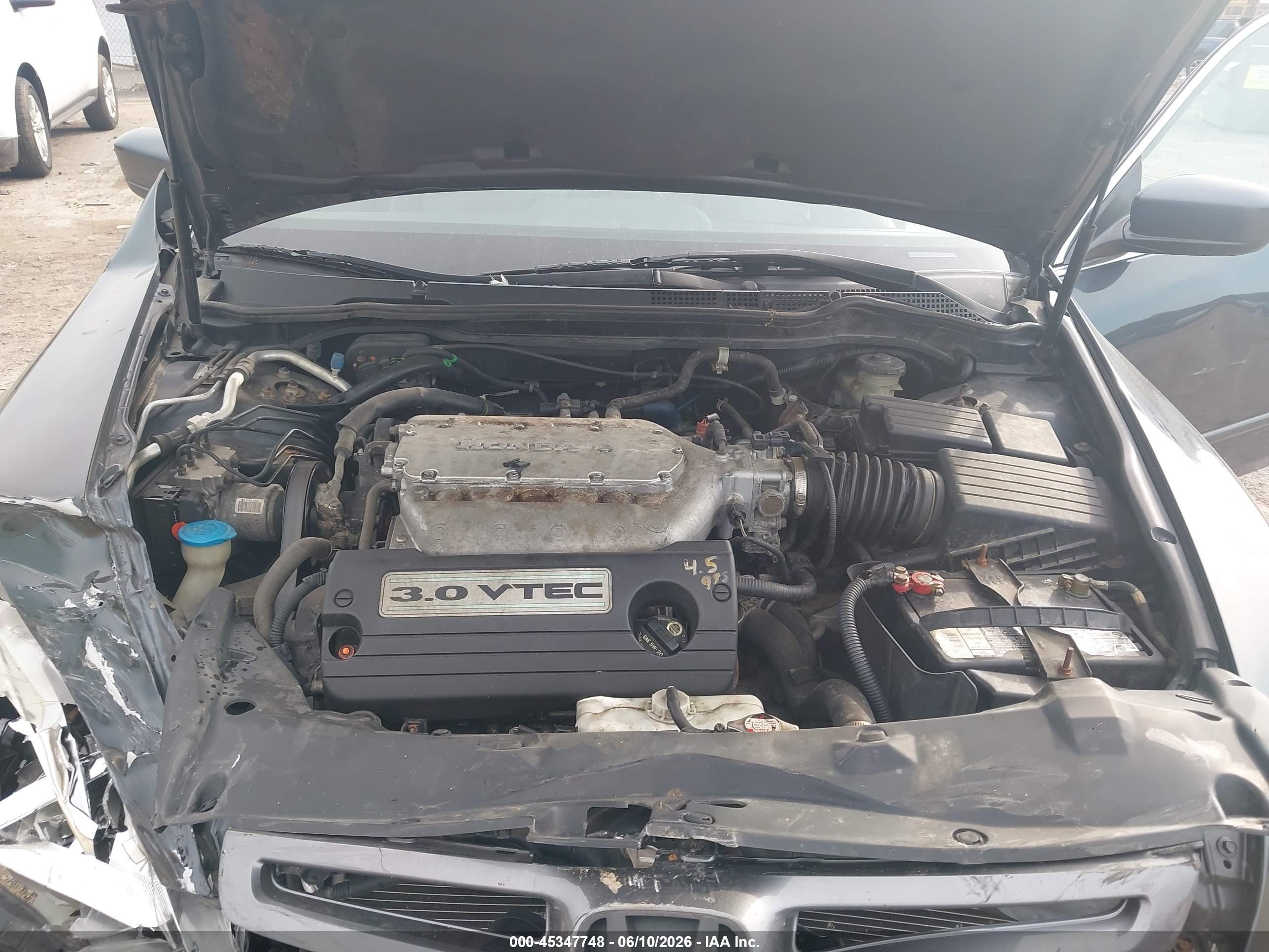2005 Honda Accord 3.0 Ex Gray vin: 1HGCM665X5A057008