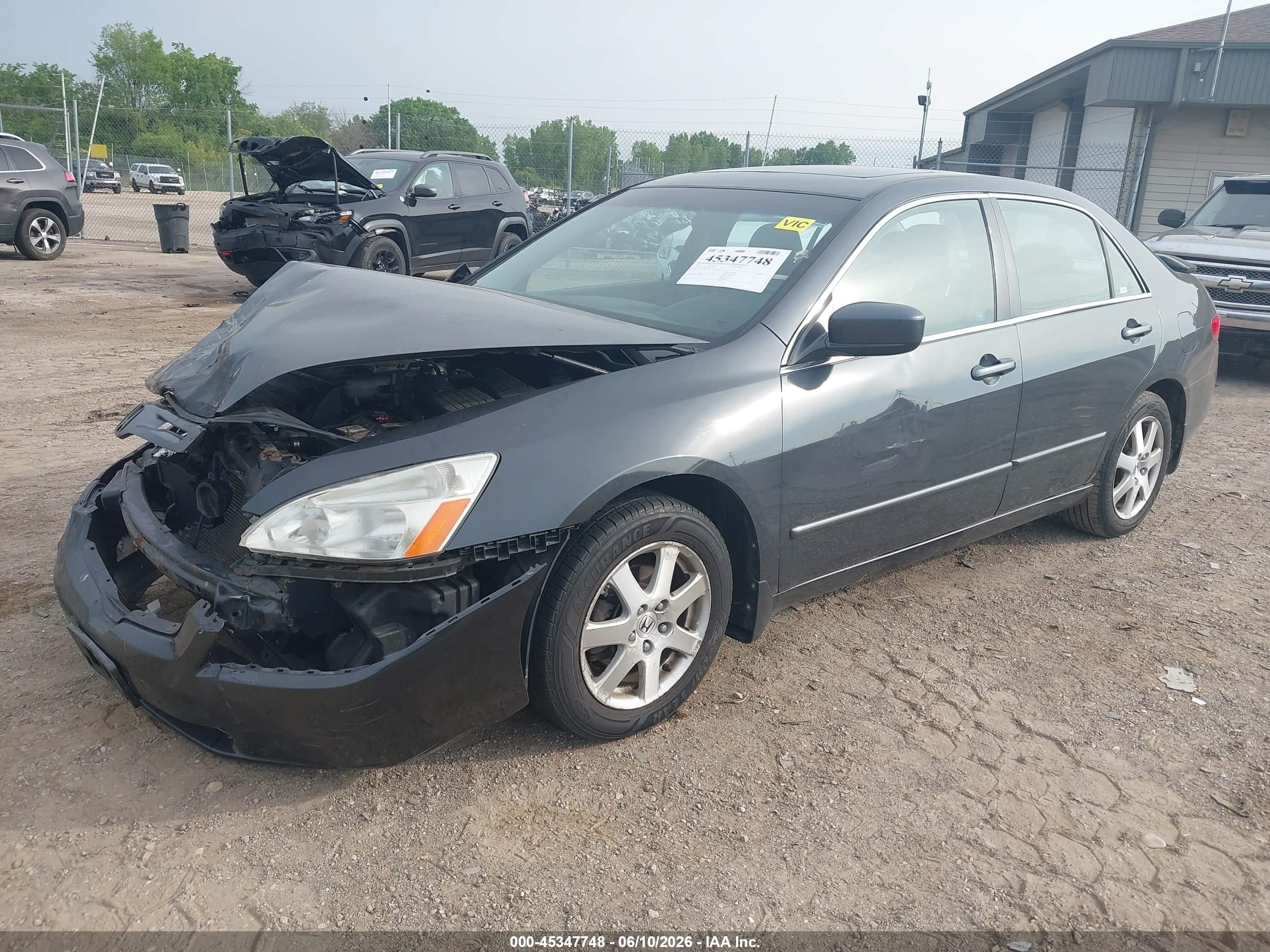 2005 Honda Accord 3.0 Ex Gray vin: 1HGCM665X5A057008